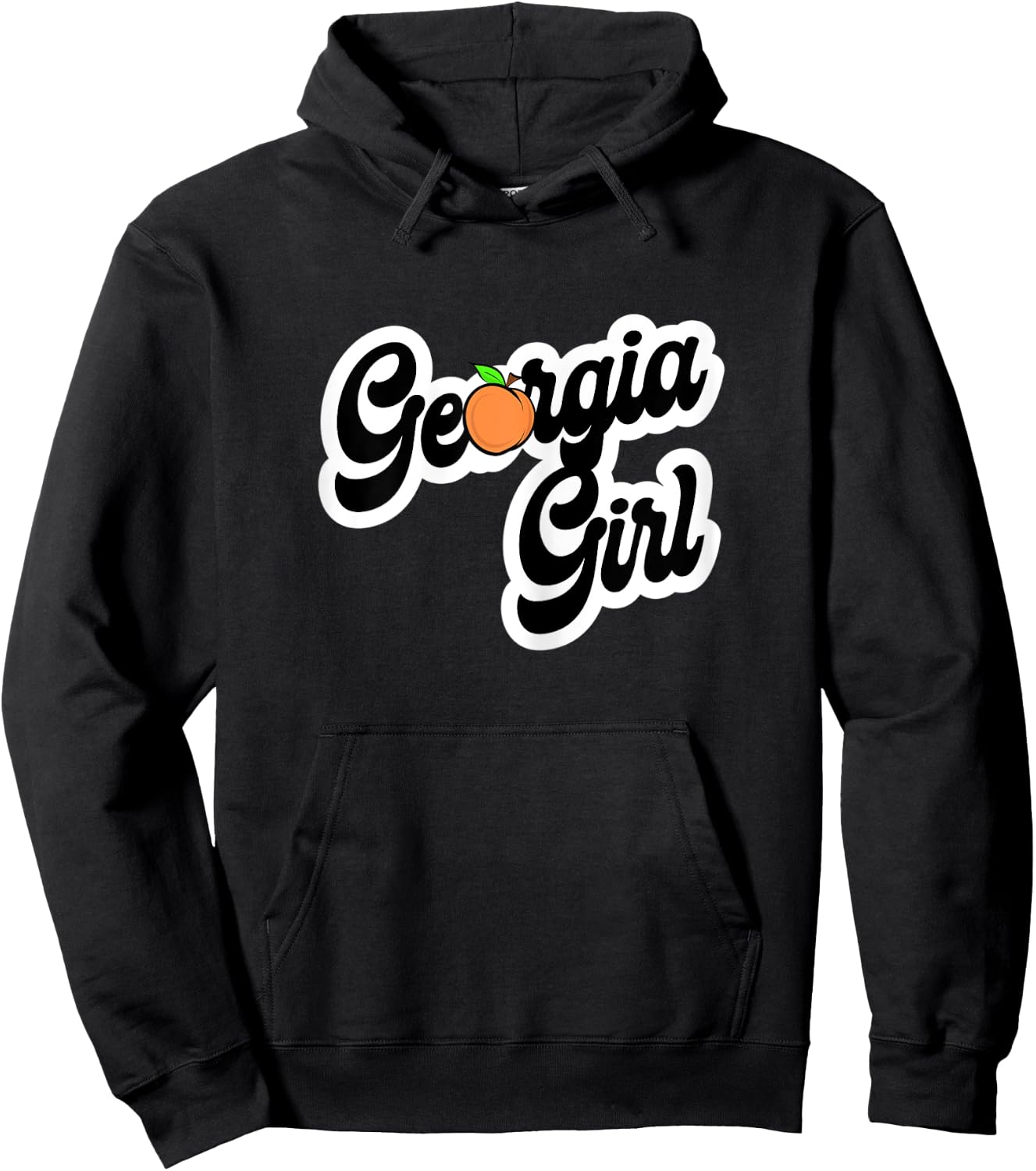 Georgia Girl product vintage Peach Hoodie - Hoodie | Black