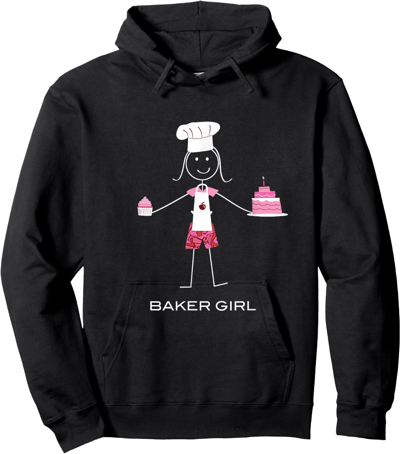 Funny Baker Girk Baking Hoodie - Hoodie | Black