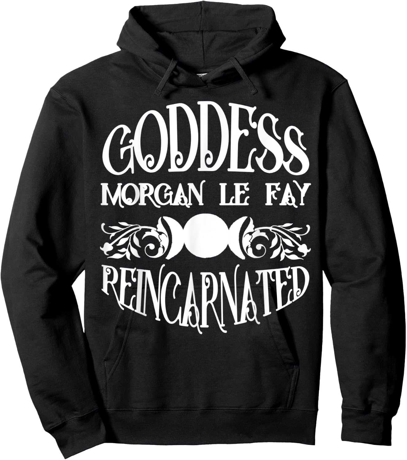 Goddess Morgan Le Fay Reincarnated Triple Moon Hoodie - Hoodie | Black