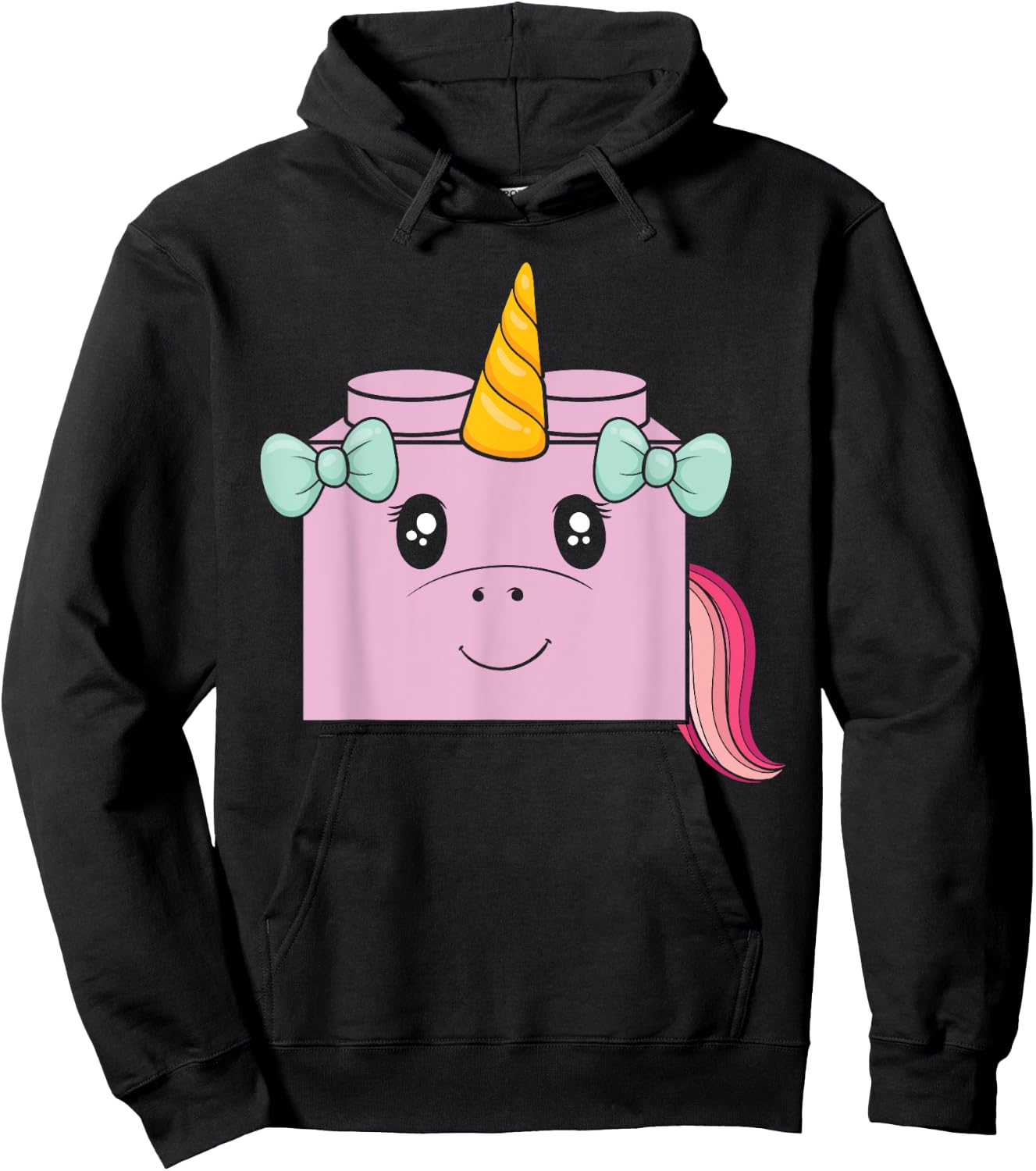 Unicorn Lover Master Builder Bricks Building Blocks Hoodie - Hoodie | Black