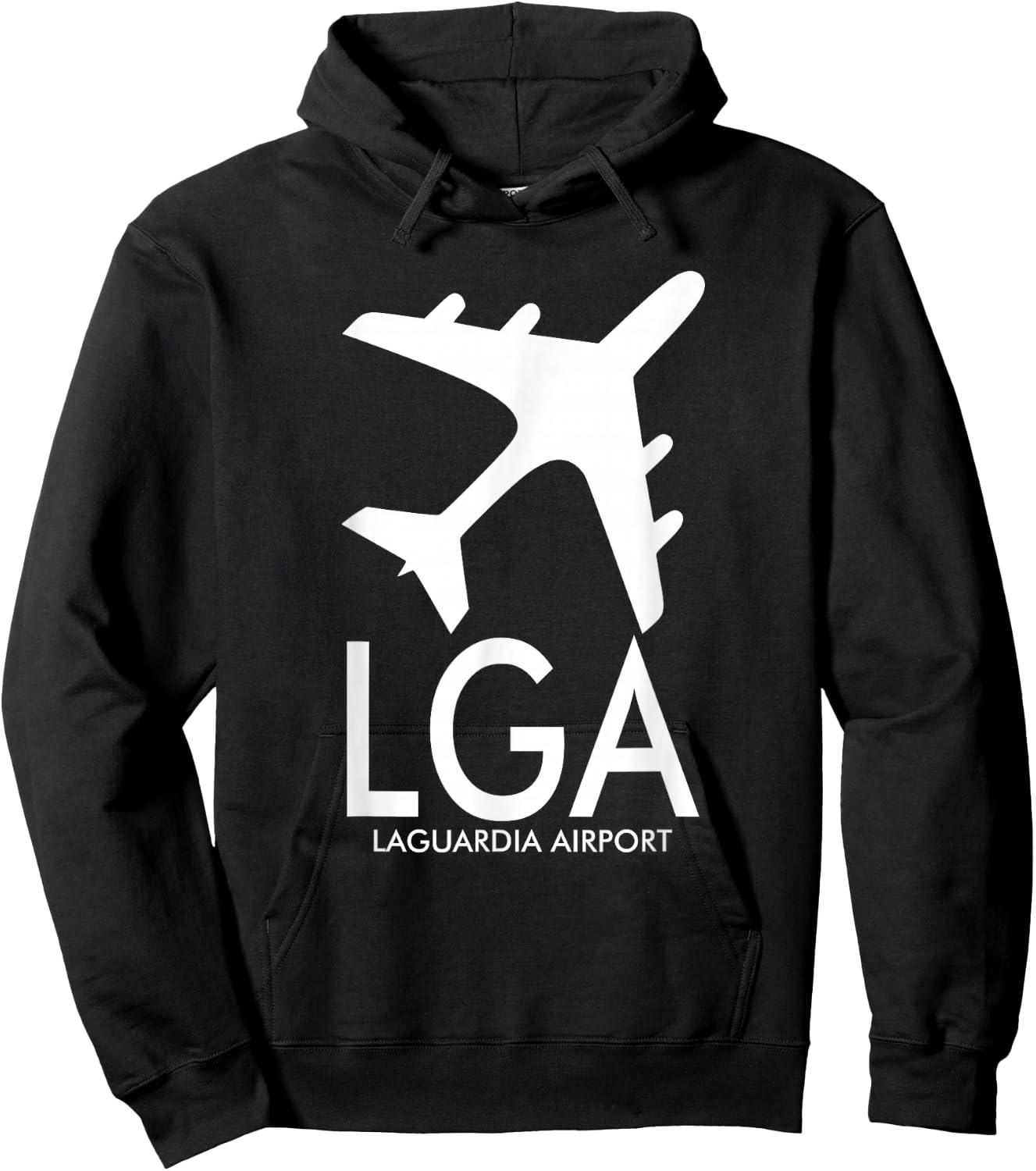 Lga Airport Code Baggage Tag Laguardia New York Usa Hoodie - Hoodie | Black