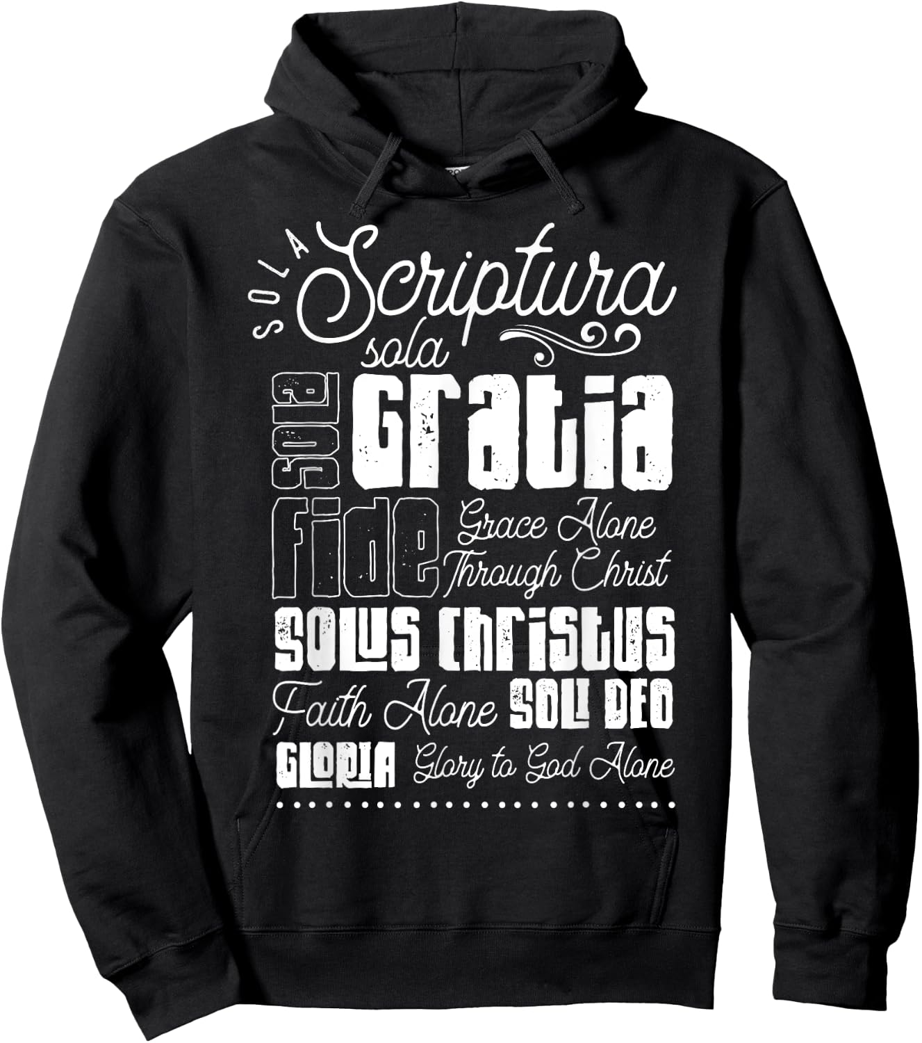 Sola Scriptura Protestant Christian Reformation 5 Solas Hoodie - Hoodie | Black