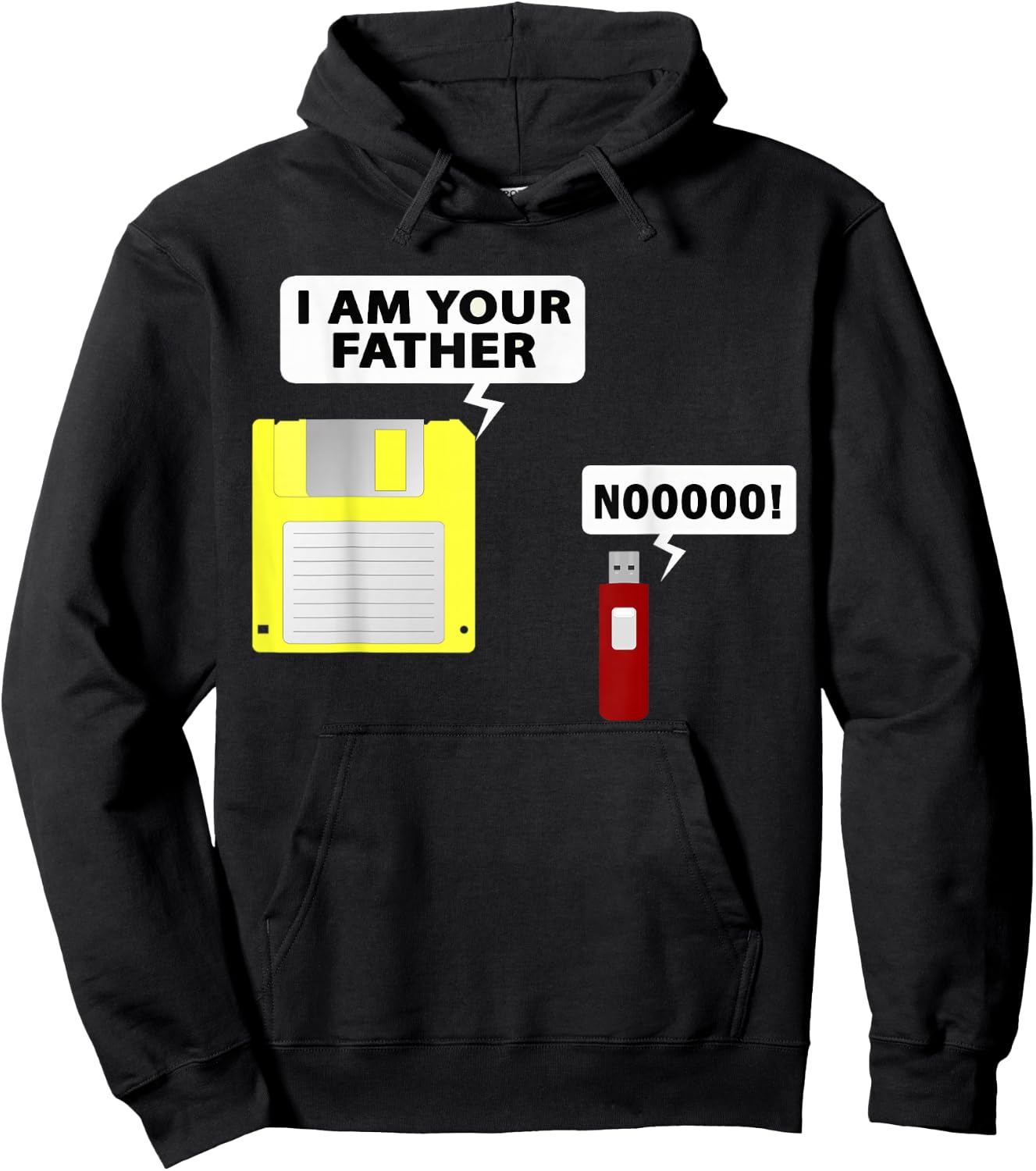 USB Floppy Disk I am Your Father Funny Geek Unique Hoodie - Hoodie | Black