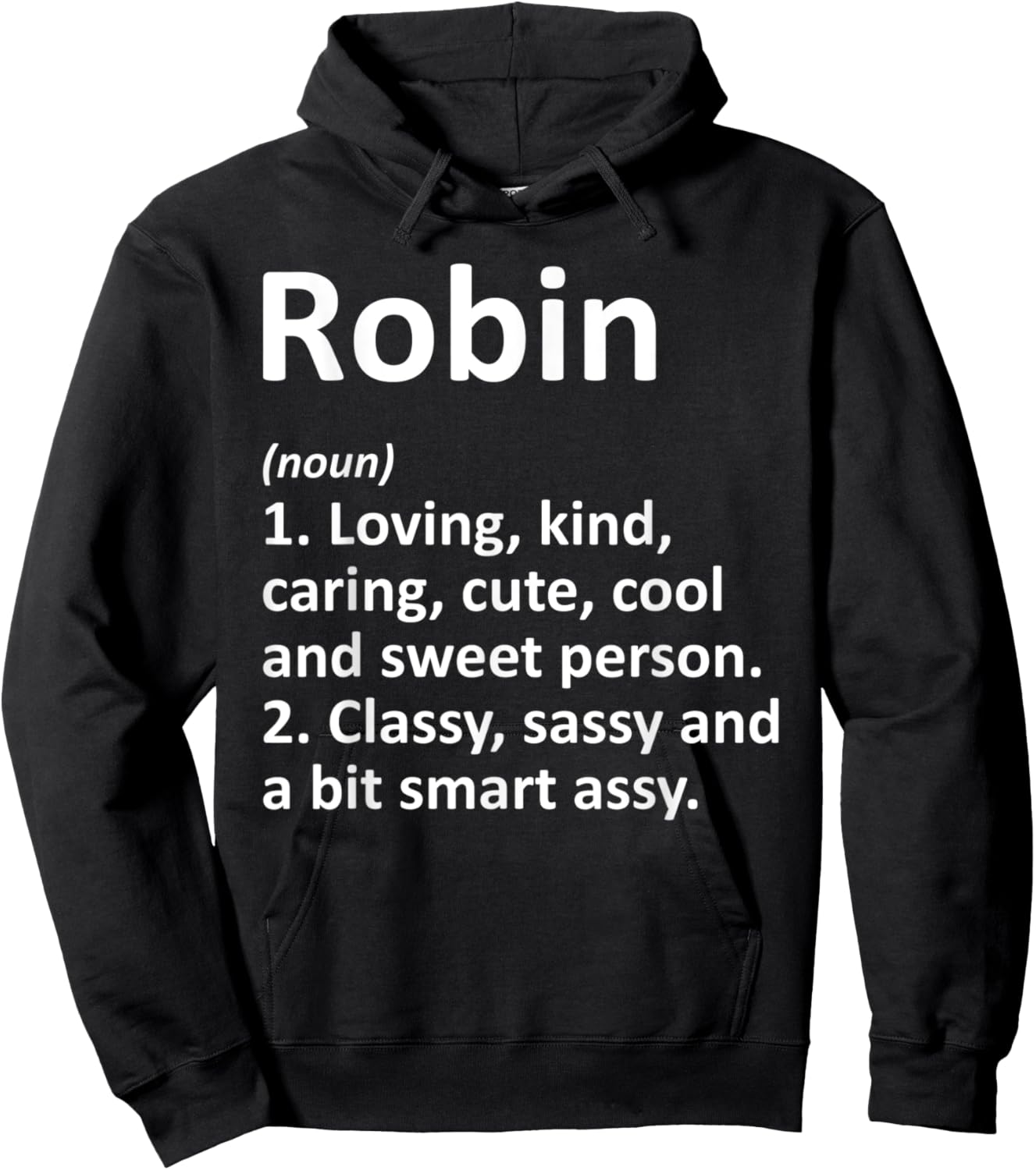 Custom Mom Wife Name Meaning Girl Christmas Women Robin Definition Personalized Funny Birthday Hoodie - Hoodie | Black