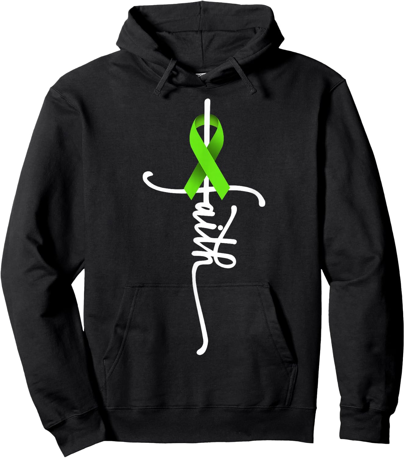 Non-Hodgkin Lymphoma Cancer Faith Cancer Awareness Support Hoodie - Hoodie | Black