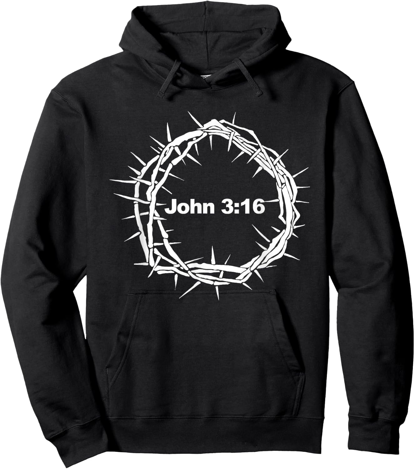 Crown of Thorns John 3:16 Hoodie - Hoodie | Black