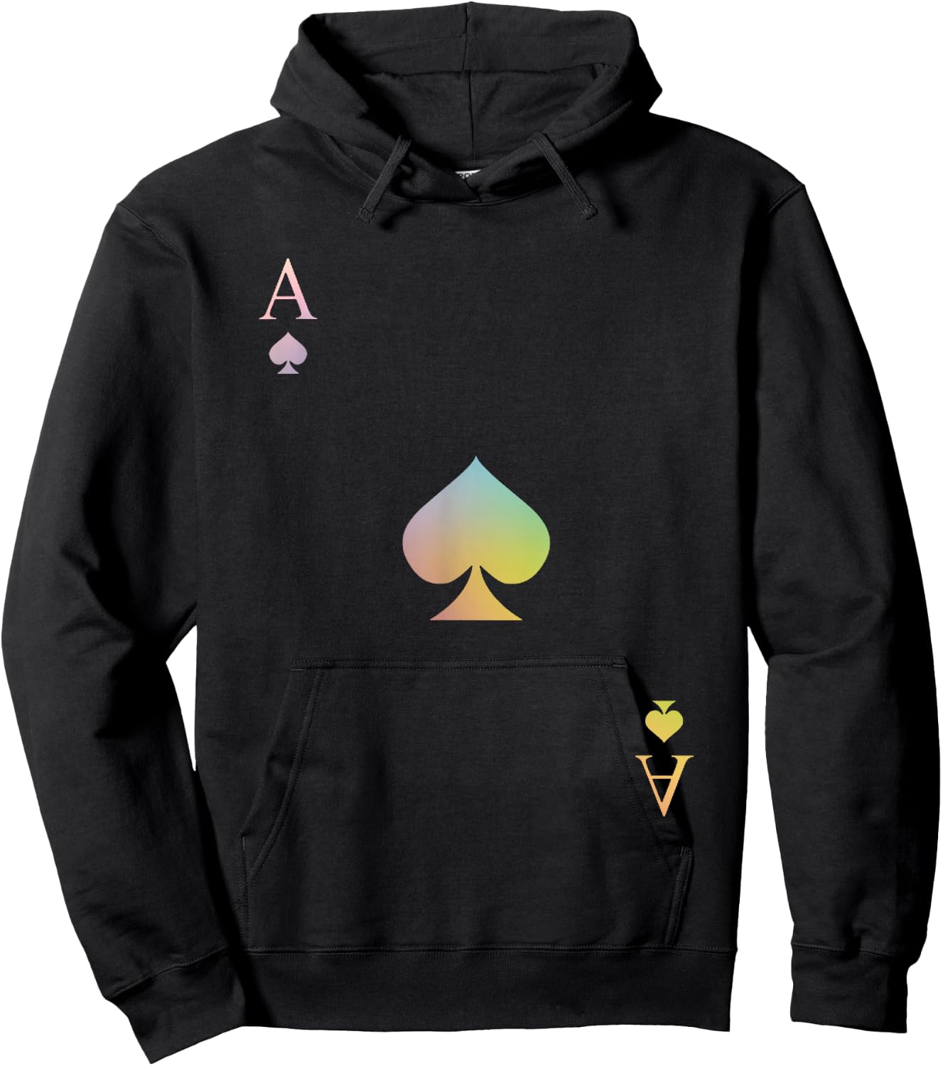 Ace of Spades Halloween Glam Playing Card Hoodie - Hoodie | Black