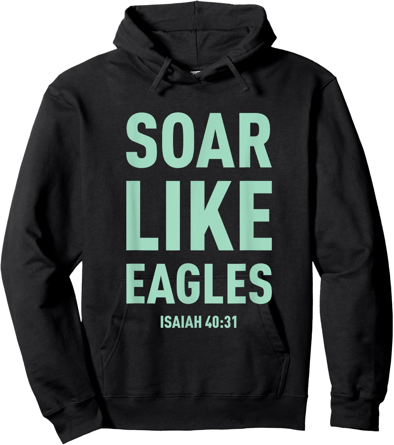 Christian Shirt Soar On Wings Like Eagles Shirt Hoodie - Hoodie | Black