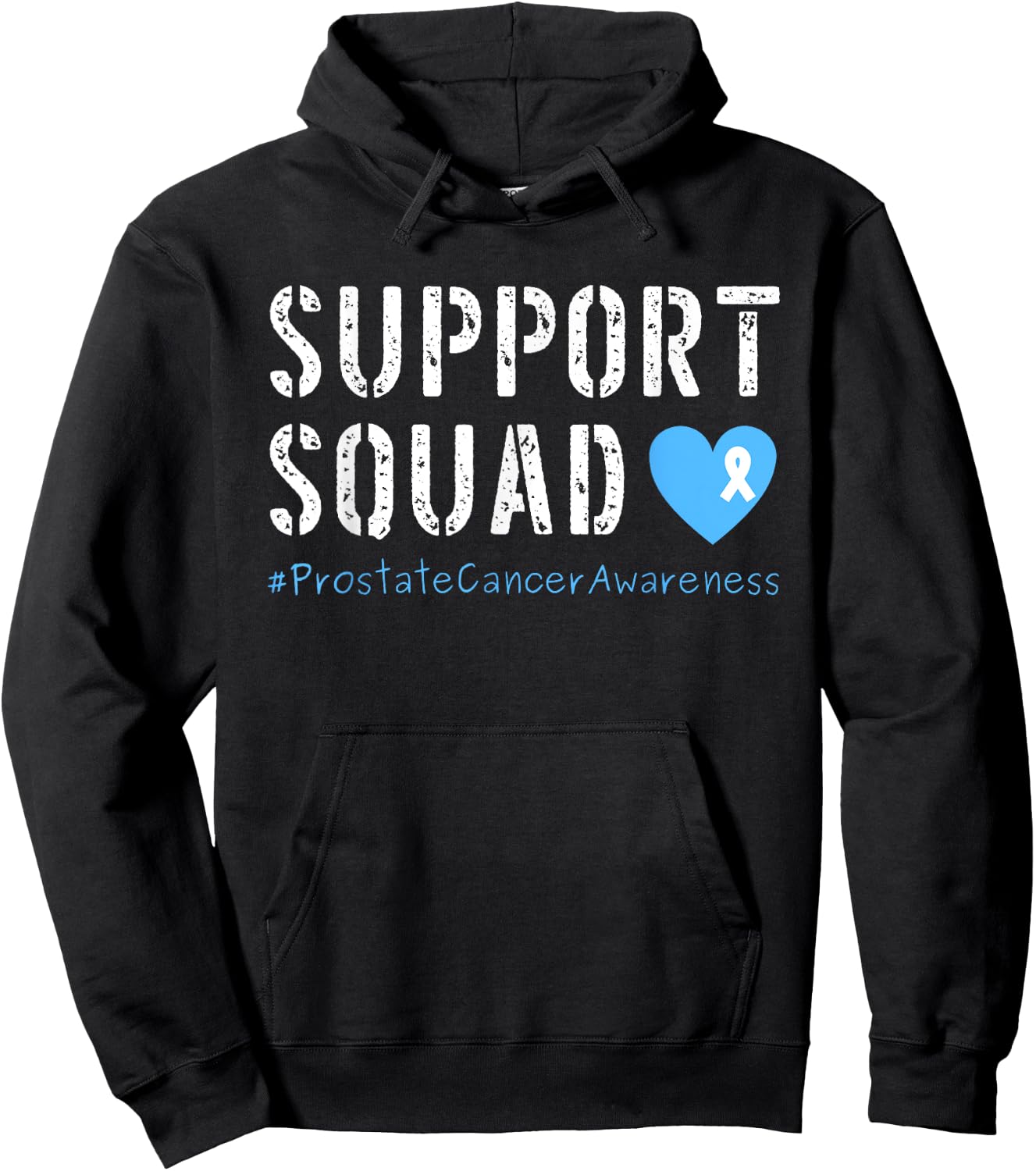 Support Squad Prostate Cancer Awareness Hoodie - Hoodie | Black