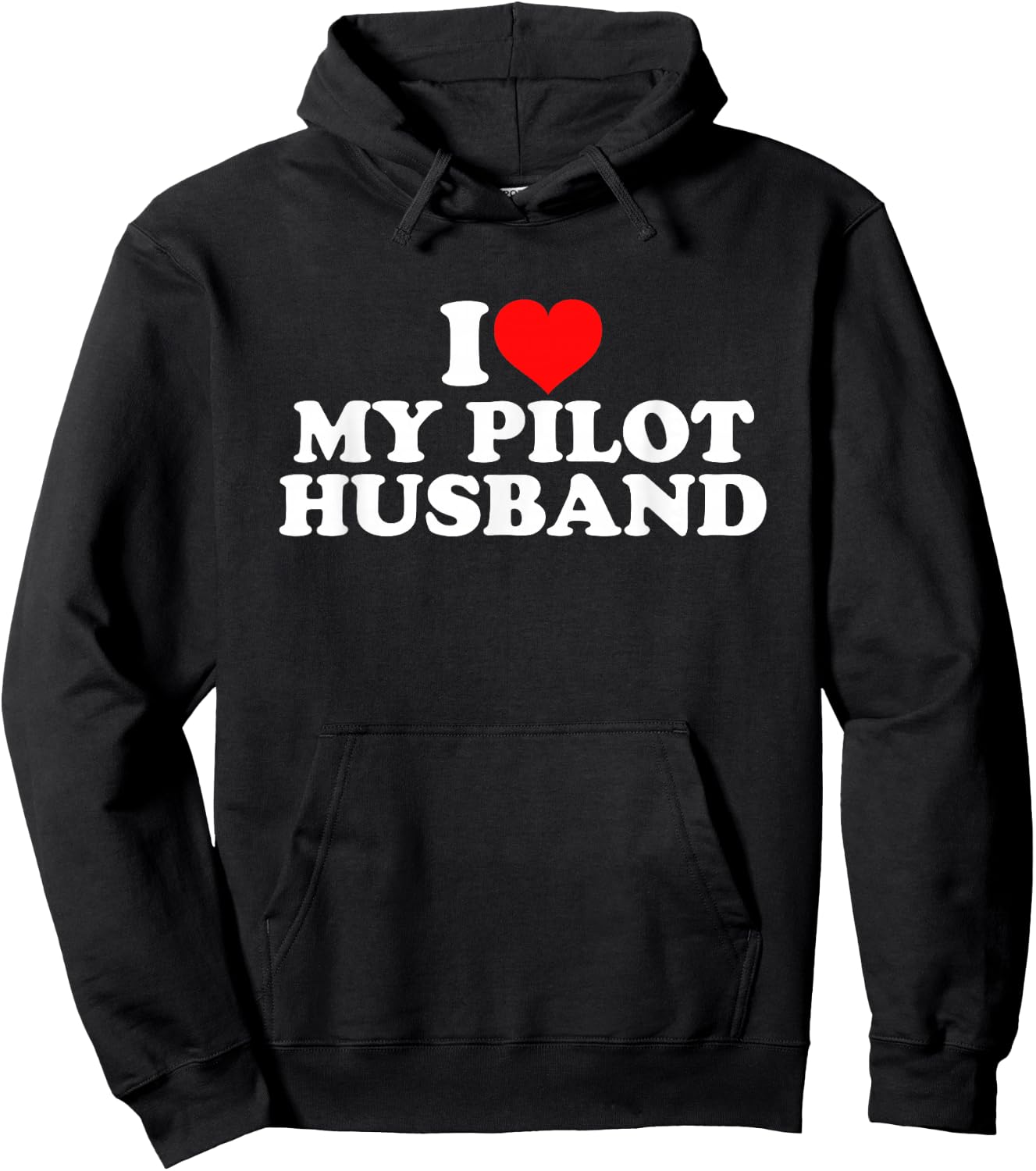 I Love My Pilot Husband Hoodie - Hoodie | Black