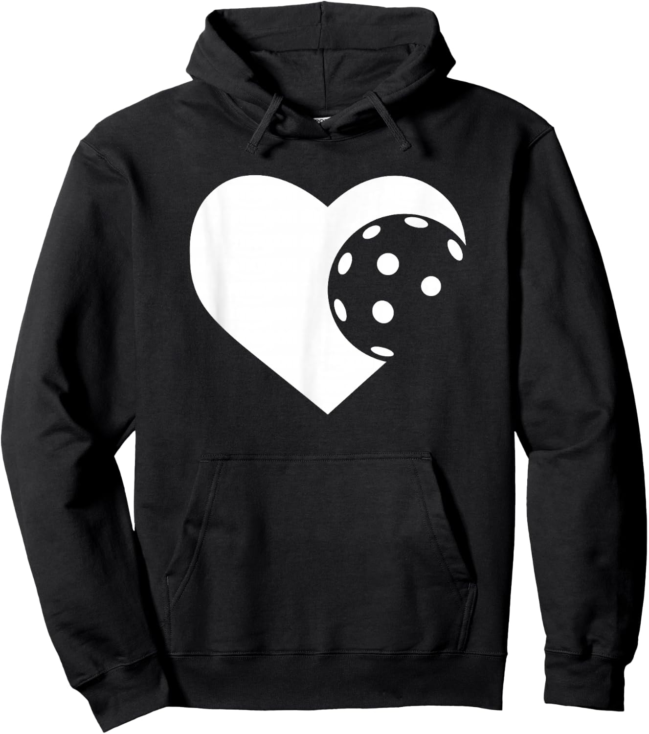 Pickleball Lover Heart Hoodie - Hoodie | Black