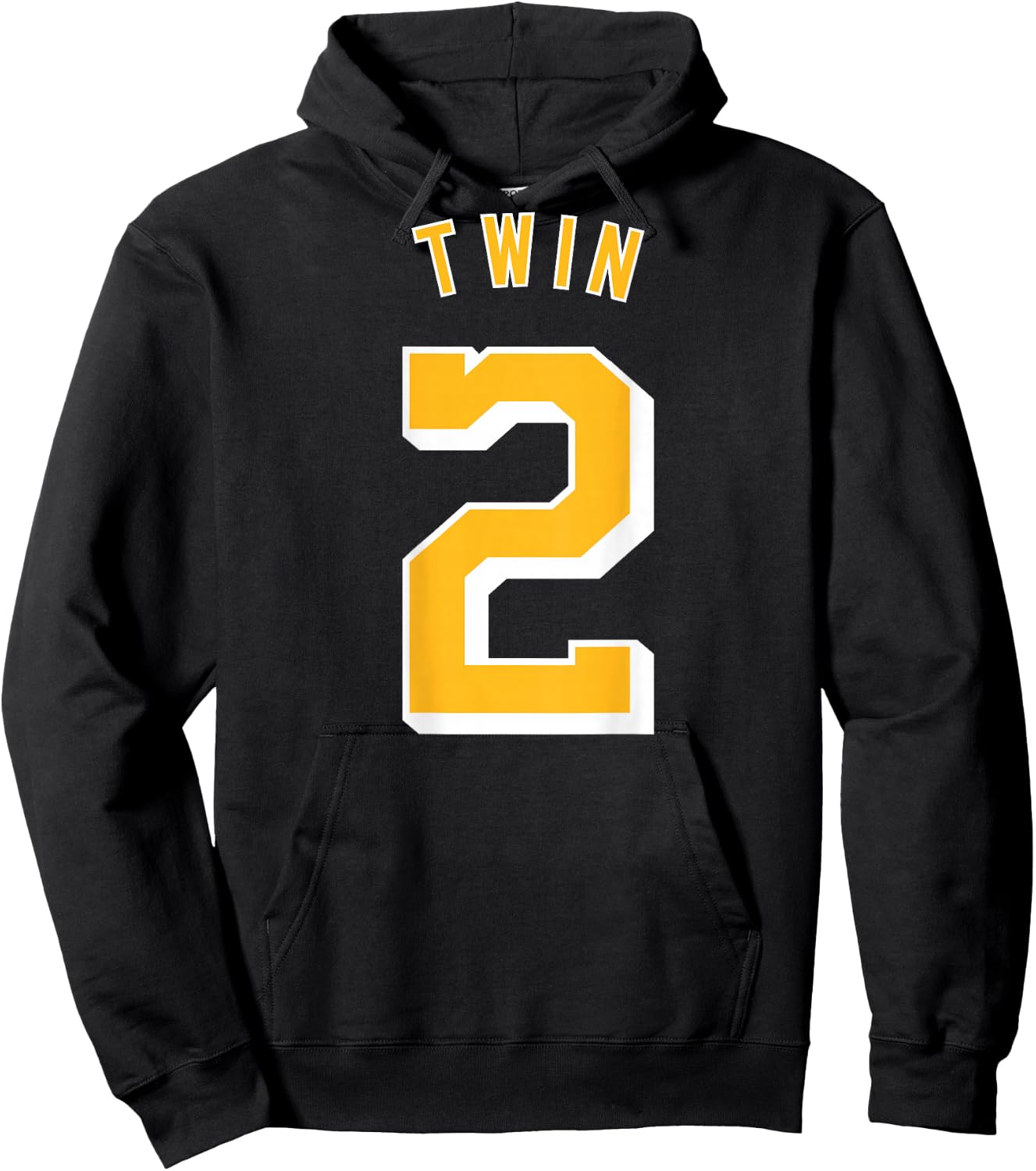 Twin 2 and Twin 1 Shirts Matching Adult & Kids Jersey Funny Hoodie - Hoodie | Black