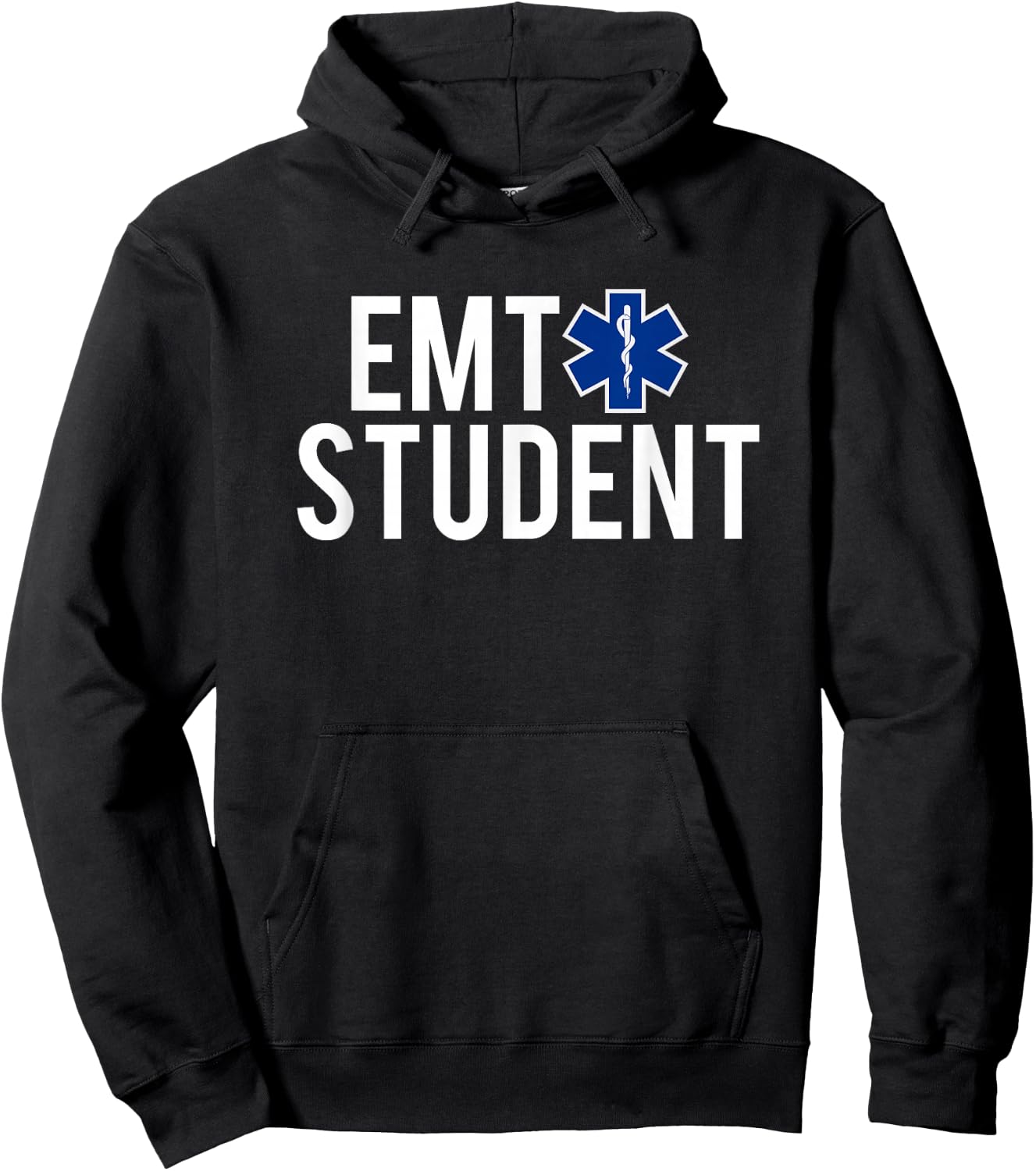Star Of Life EMT Student EMS First Responder Gift Hoodie - Hoodie | Black