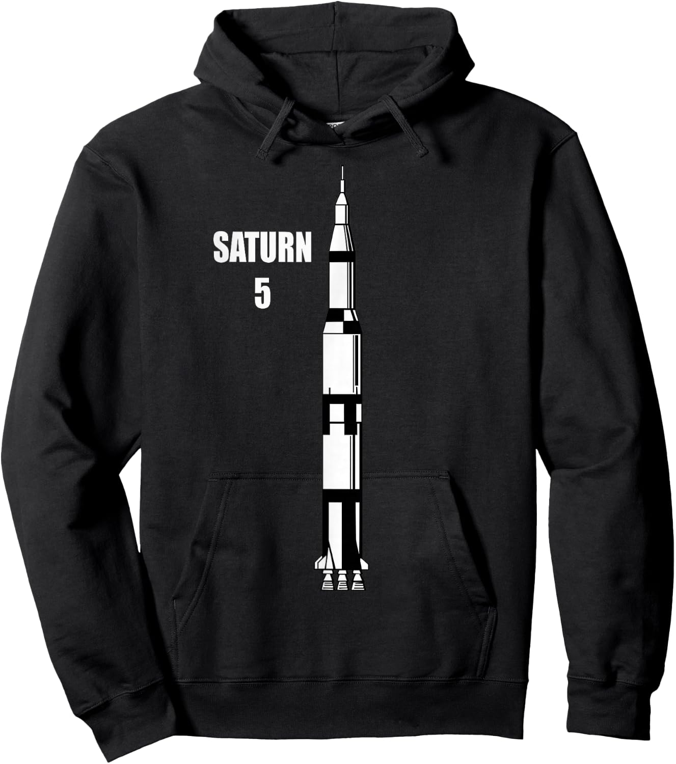 Saturn 5 Missile Rocket T Shirt Hoodie - Hoodie | Black