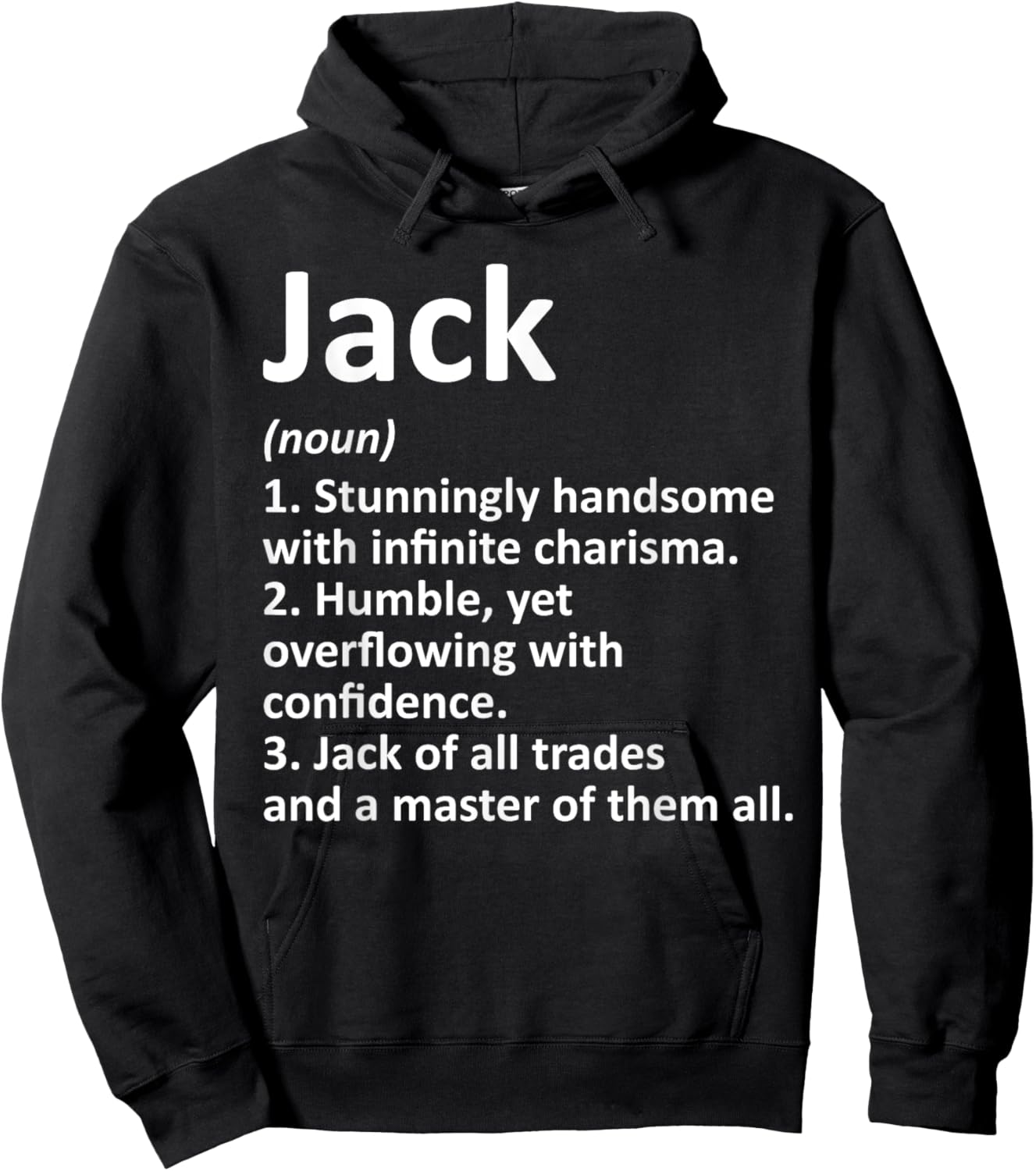 JACK Definition Personalized Name Funny Birthday Gift Hoodie - Hoodie | Black