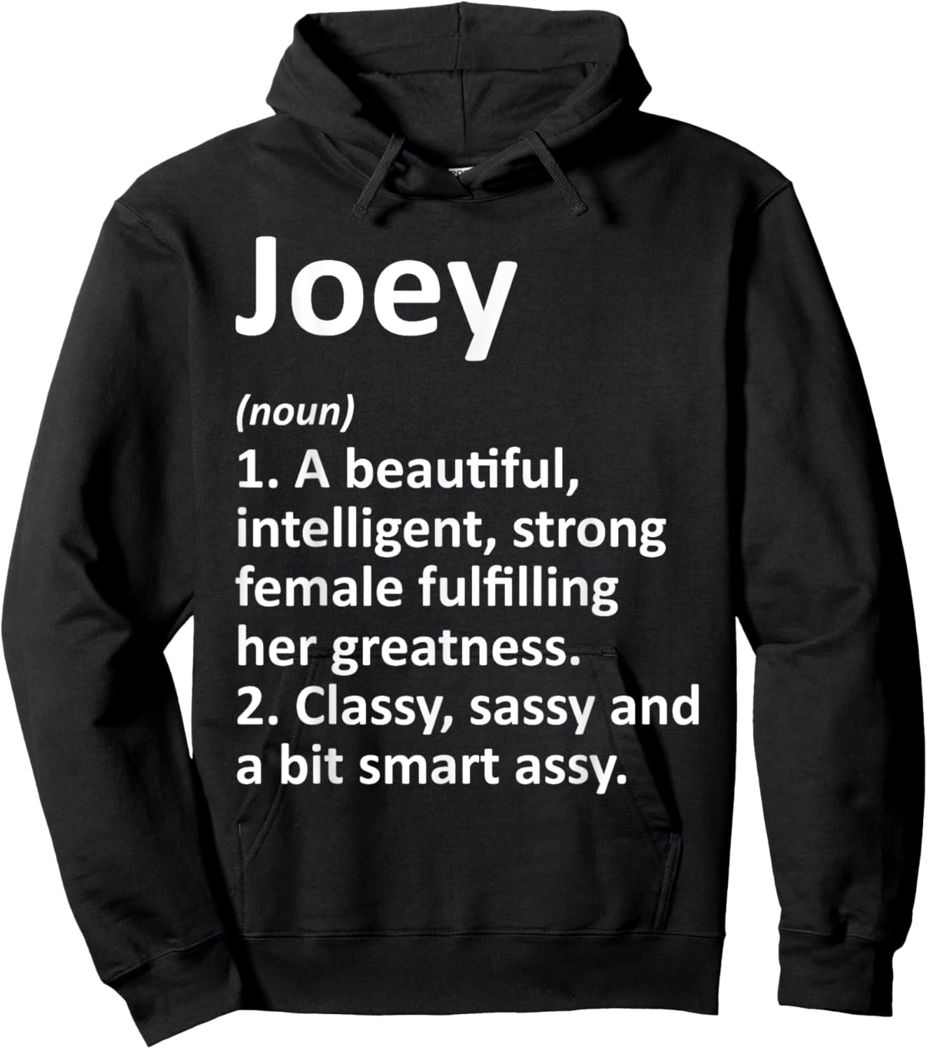 JOEY Definition Personalized Name Funny Christmas Gift Hoodie - Hoodie | Black