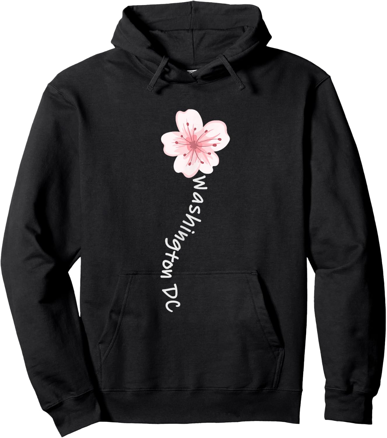 Washington DC Cherry Blossom Flower Hoodie - Hoodie | Black