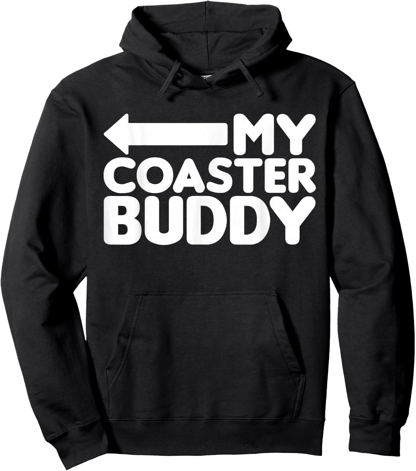 My Coaster Buddy Set 2/2 Pointing Left, Roller Coaster Hoodie - Hoodie | Black