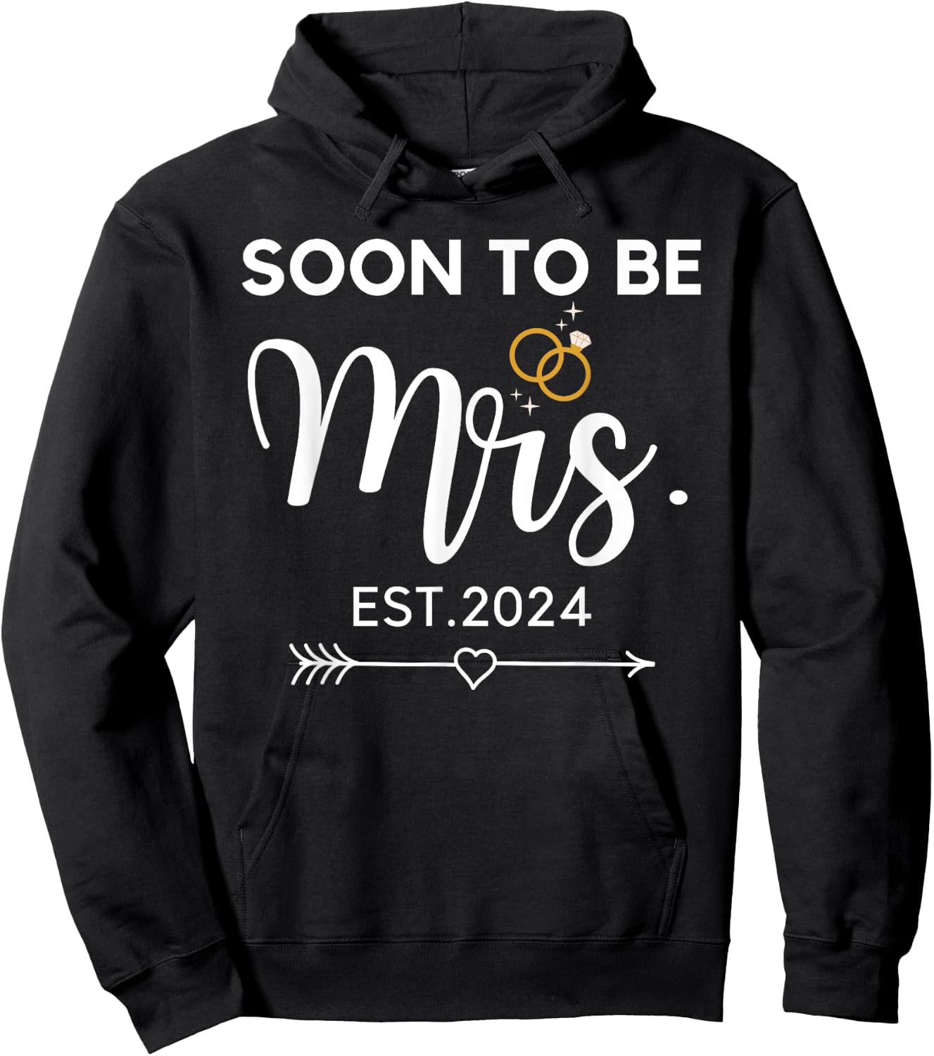 Soon To Be Mrs 2024 Bride Future Wedding Bachelorette Party Hoodie - Hoodie | Black