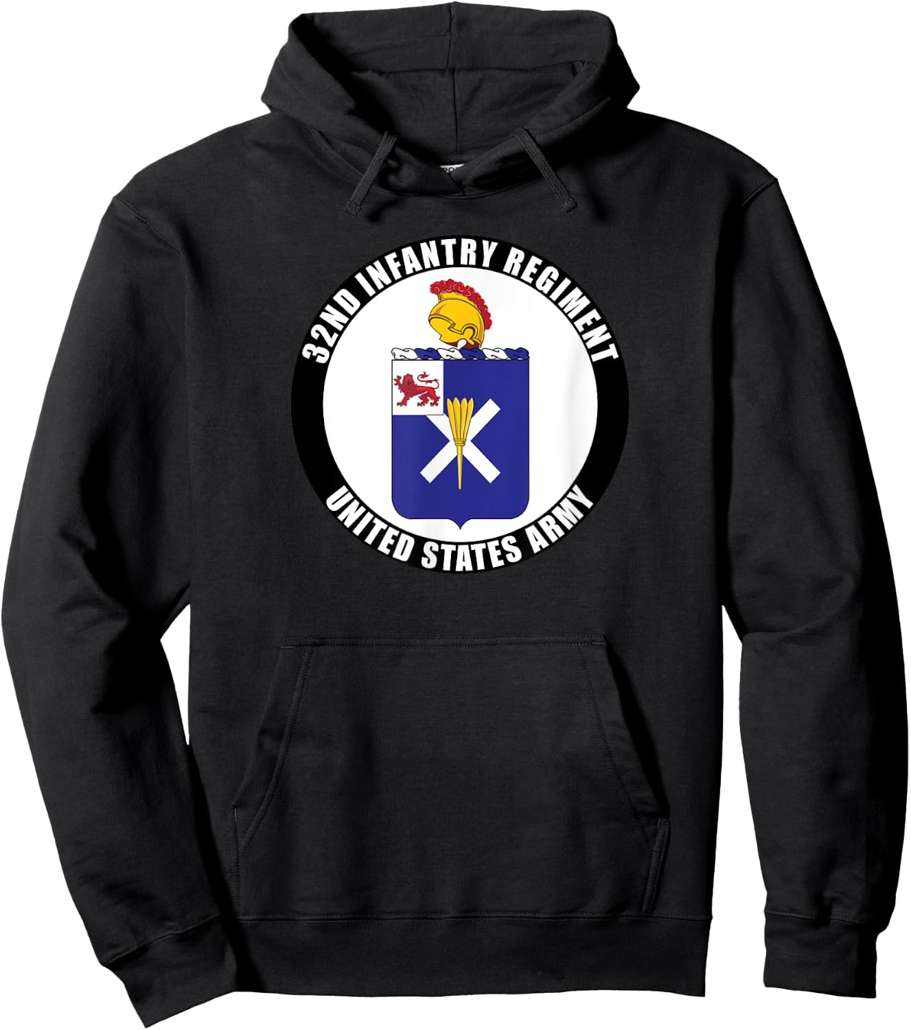 32nd Infantry Regiment United States Army Veteran Military Hoodie - Hoodie | Black