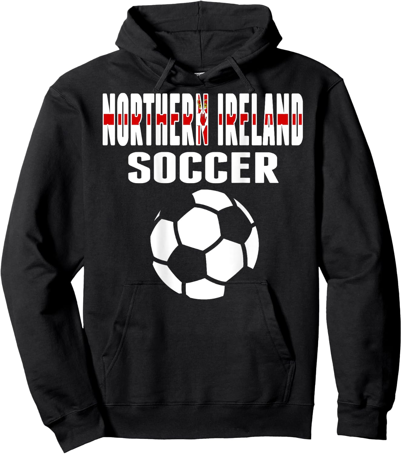 Northern Ireland Soccer Lover Jersey Northern Irish Football Hoodie - Hoodie | Black