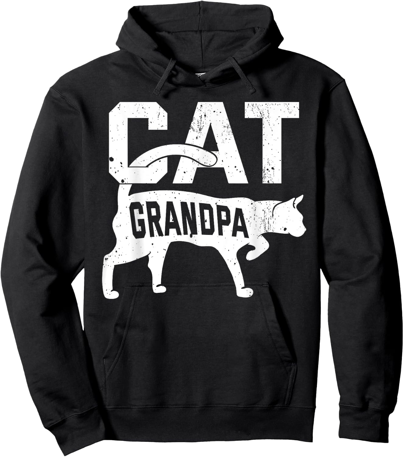 Cat Grandpa Kitten Pet Owner Meow Father's Day Men Women Kids Hoodie - Hoodie | Black