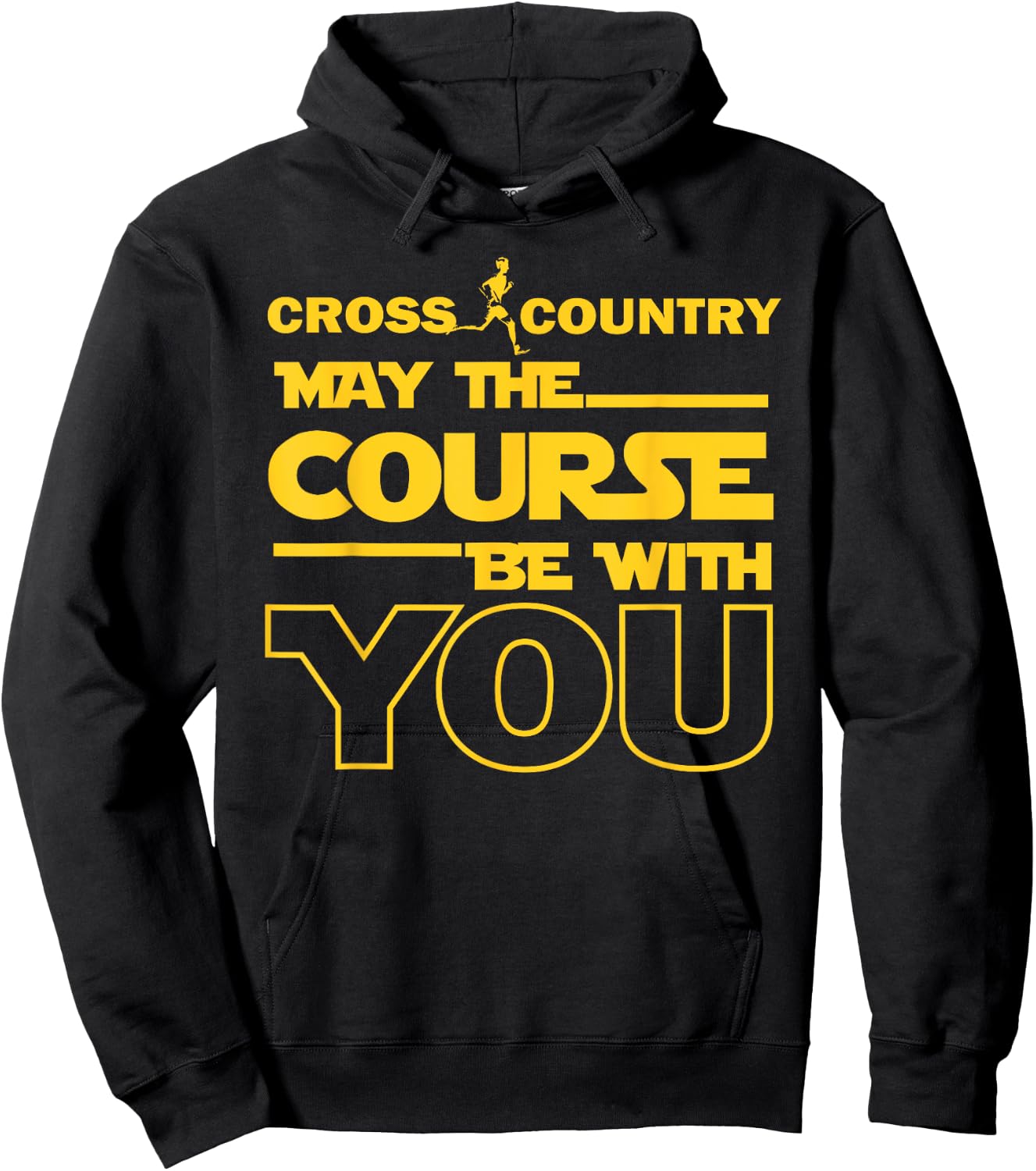 Cross Country May the Course be with you runner jogger gift Hoodie - Hoodie | Black