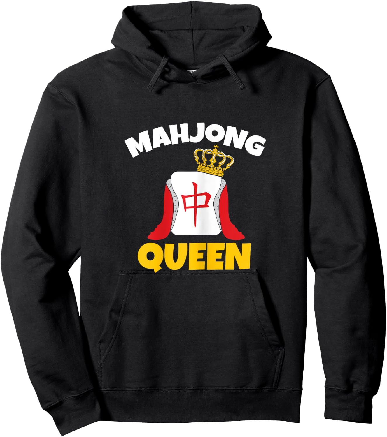 Funny Mahjong Queen Mahjong Party Mahjong Game Hoodie - Hoodie | Black
