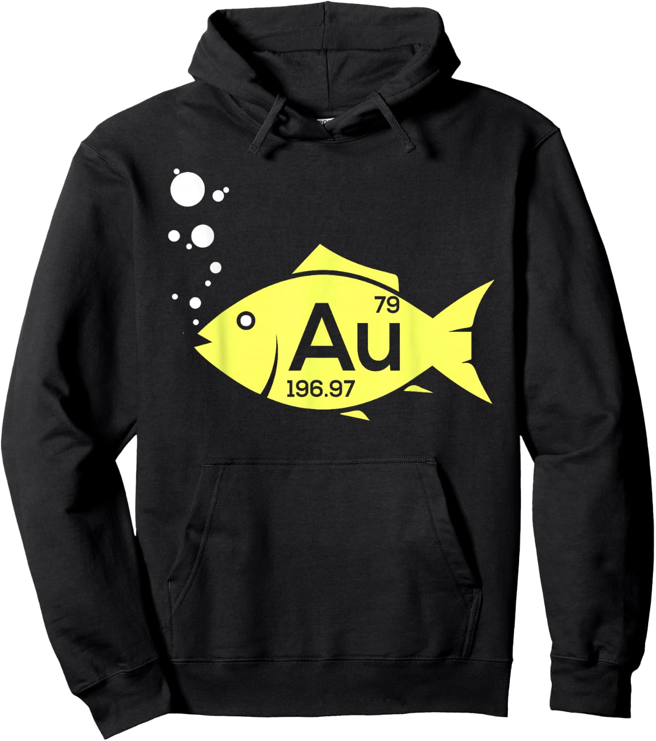 Au Goldfish Gold Metal Chemistry Pun Gift Hoodie - Hoodie | Black