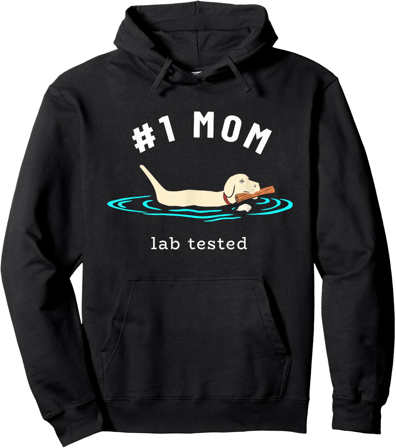 #1 Mom Lab Tested Yellow Labrador Retriever - Lab Dog Lover Men Women Kids Hoodie - Hoodie | Black