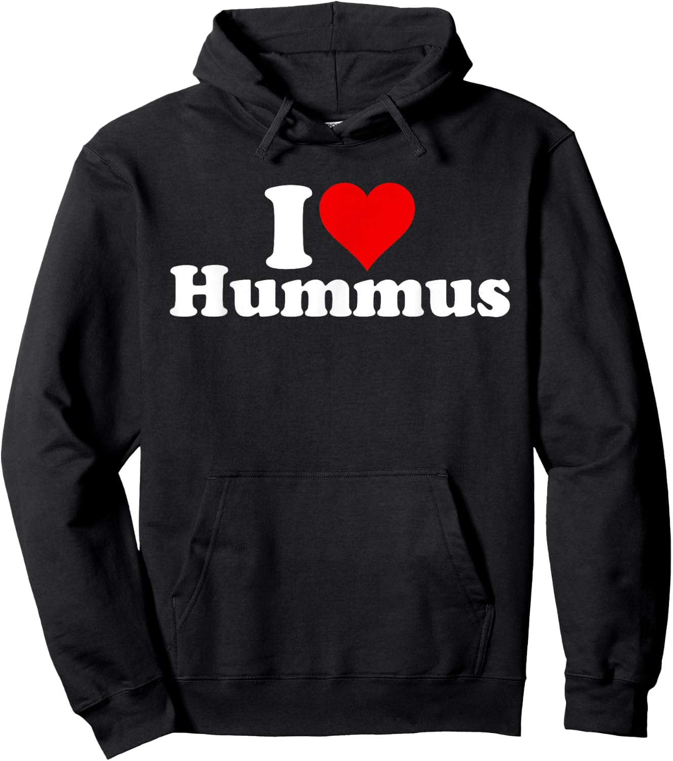 I Heart Love Hummus Hoodie - Hoodie | Black