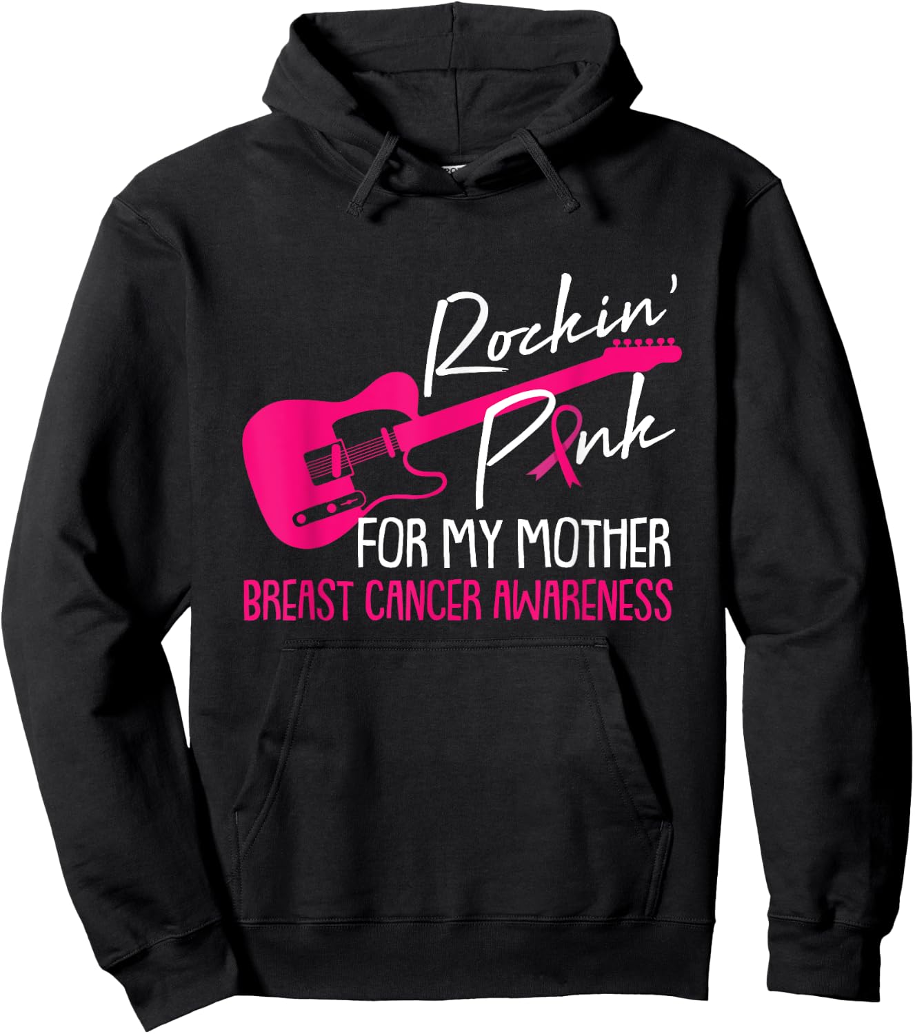 For My Mother Breast Cancer Awareness Pink Ribbon Warrior Hoodie - Hoodie | Black