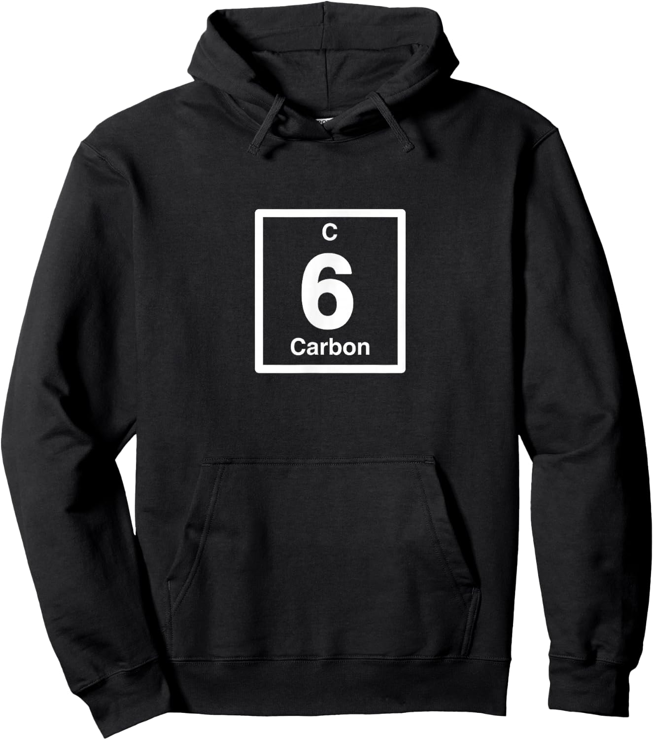 Carbon C, Periodic Table Elements, 6th Birthday Science Hoodie - Hoodie | Black