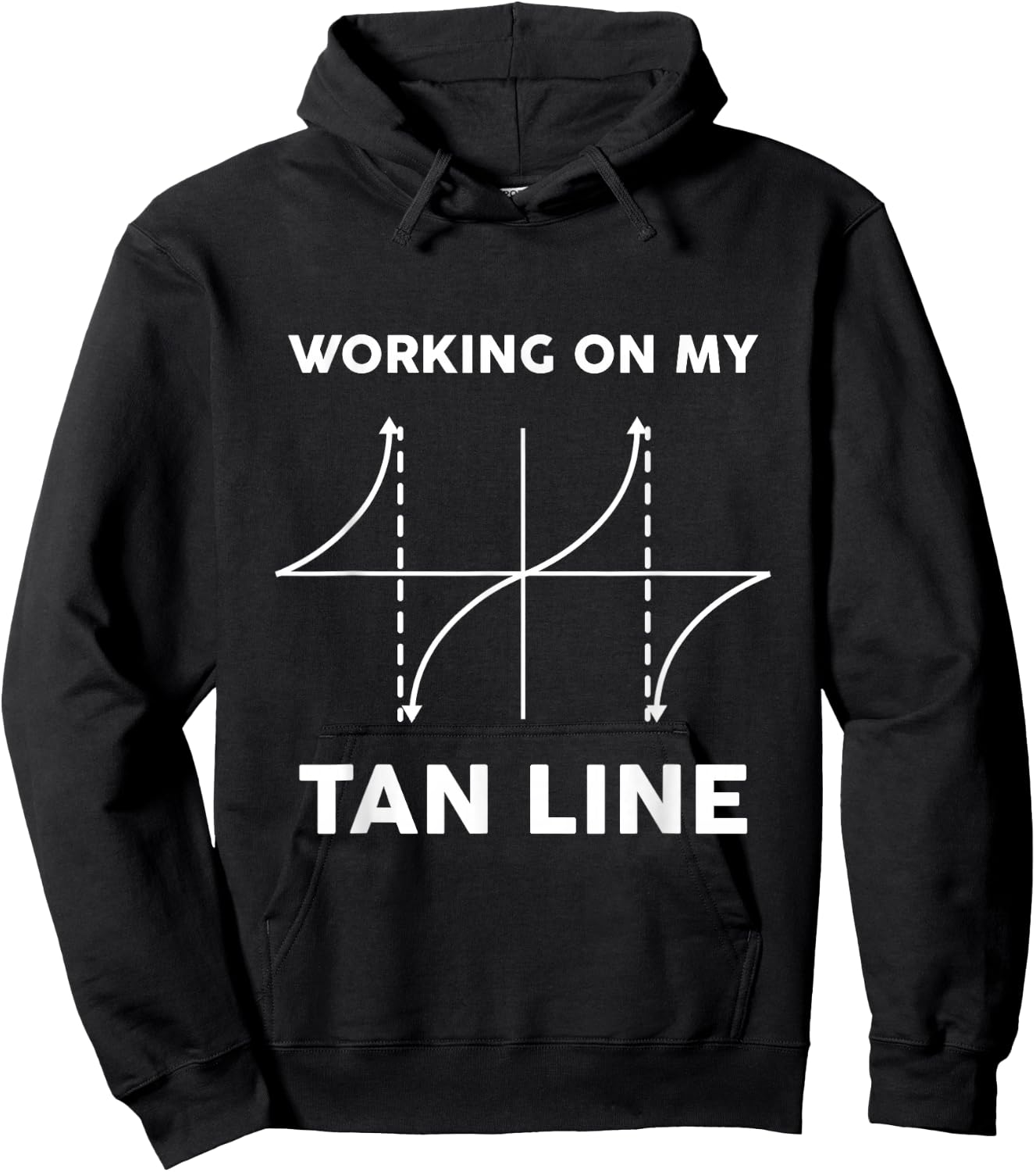 Working On My Tan Line - Funny Math Shirt for Mathematicians Hoodie - Hoodie | Black