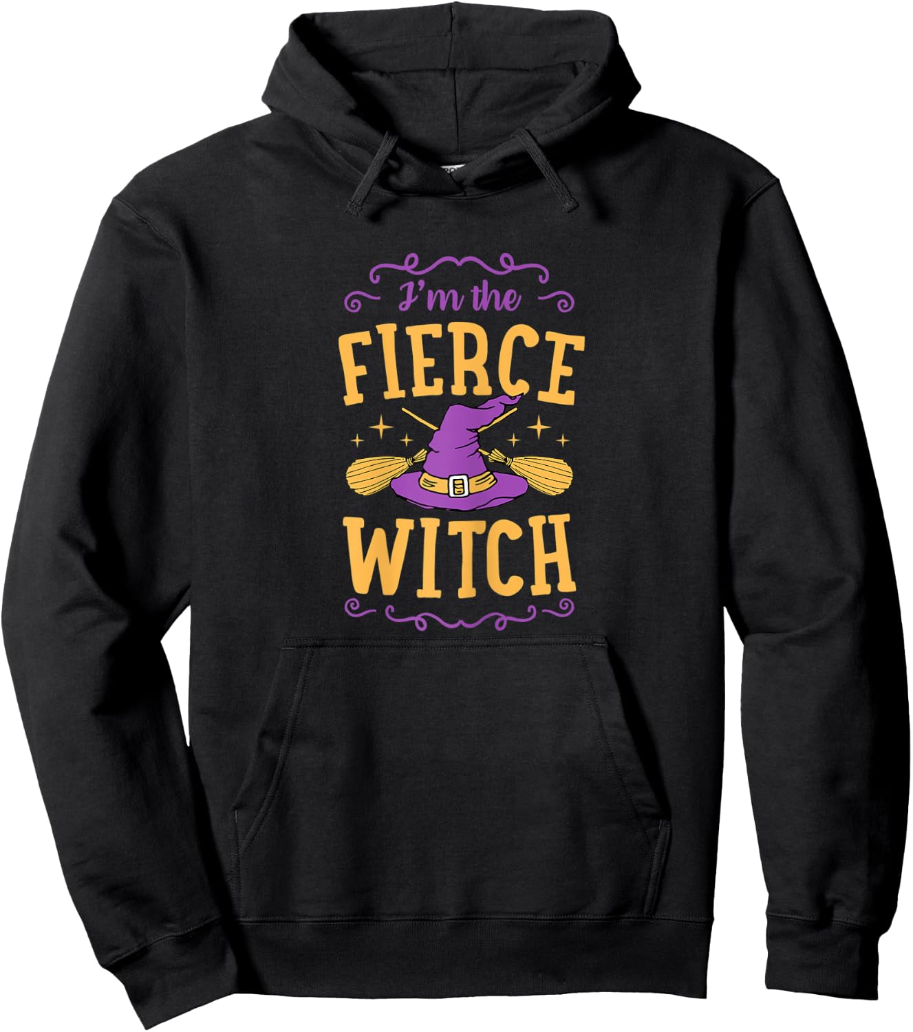 I'm The Fierce Witch Funny Cute Matching Witchy Halloween Hoodie - Hoodie | Black