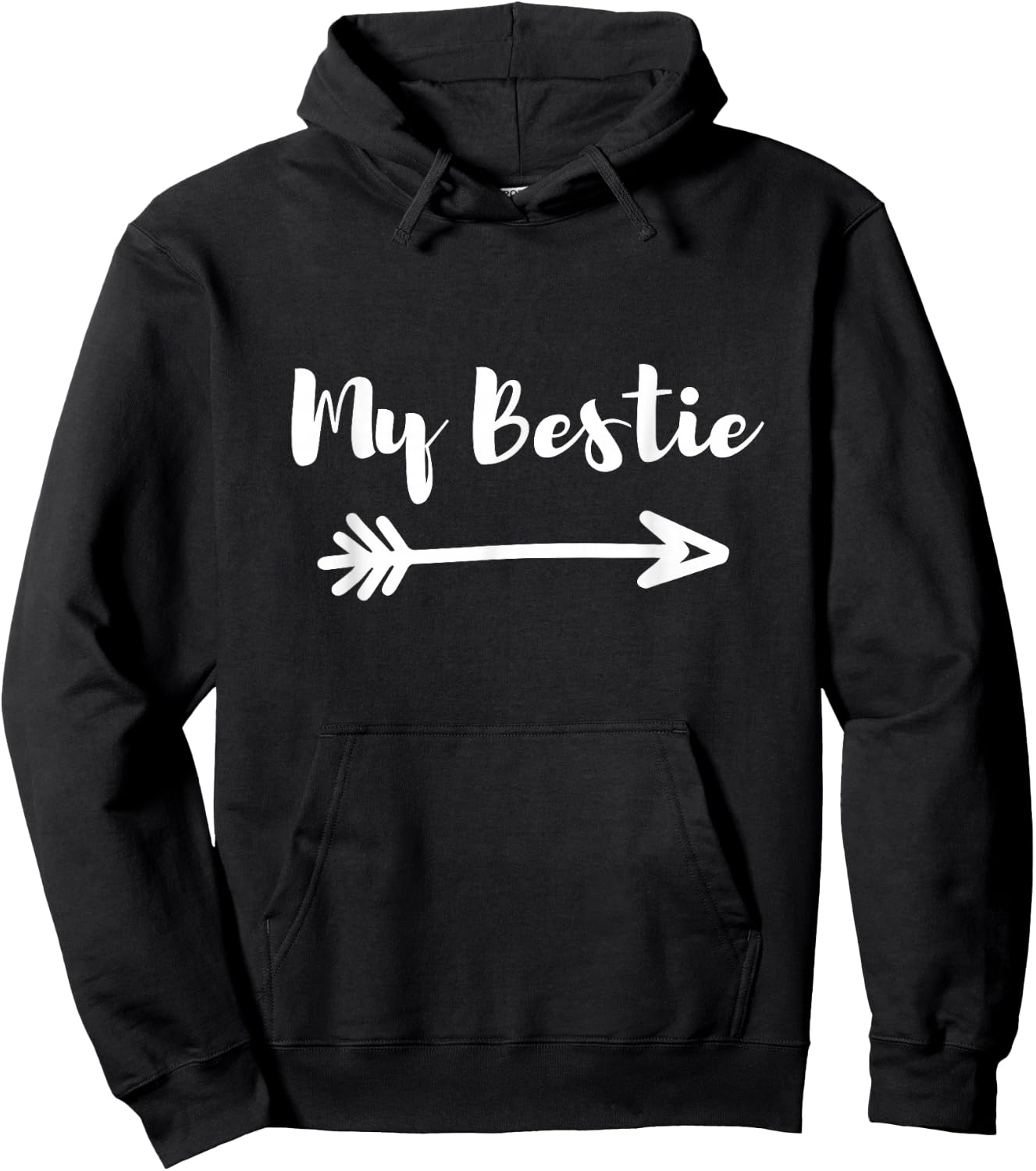 My Bestie Best Friend Right Arrow Hoodie - Hoodie | Black