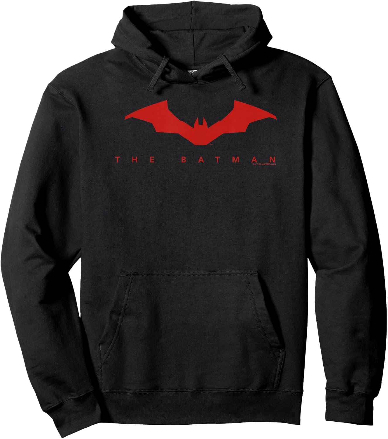 The Batman Red Logo Hoodie - Hoodie | Black