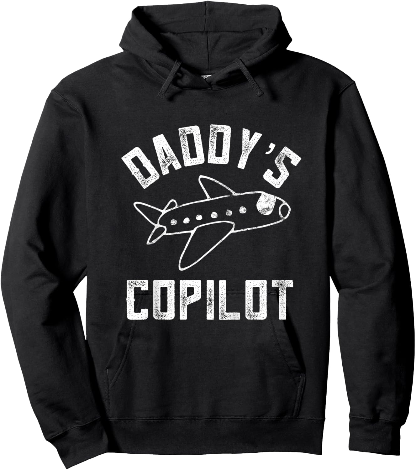 Kids Airplane Themed Gifts For Kids Future Pilot Daddys CoPilot Hoodie - Hoodie | Black