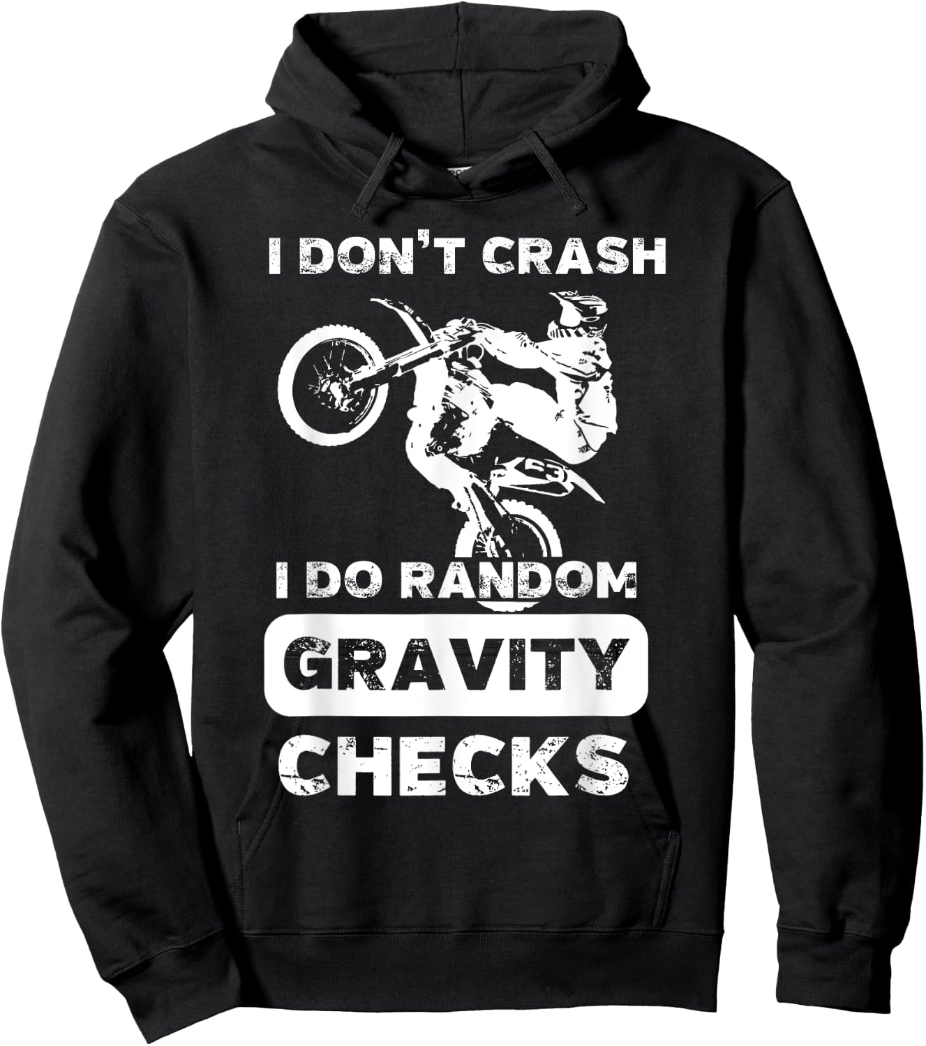 I Don't Crash I Do Random Gravity Checks Shirt | Racer Gift Hoodie - Hoodie | Black
