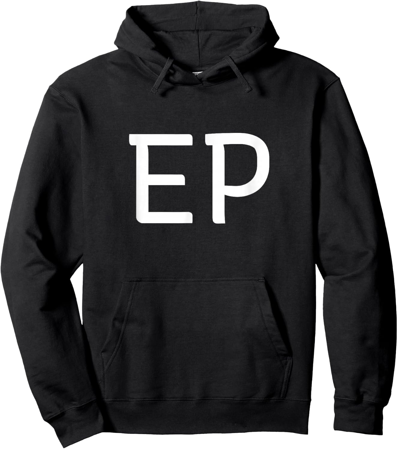 EP Two Letter Pair - Elegant Personalized Initials Hoodie - Hoodie | Black