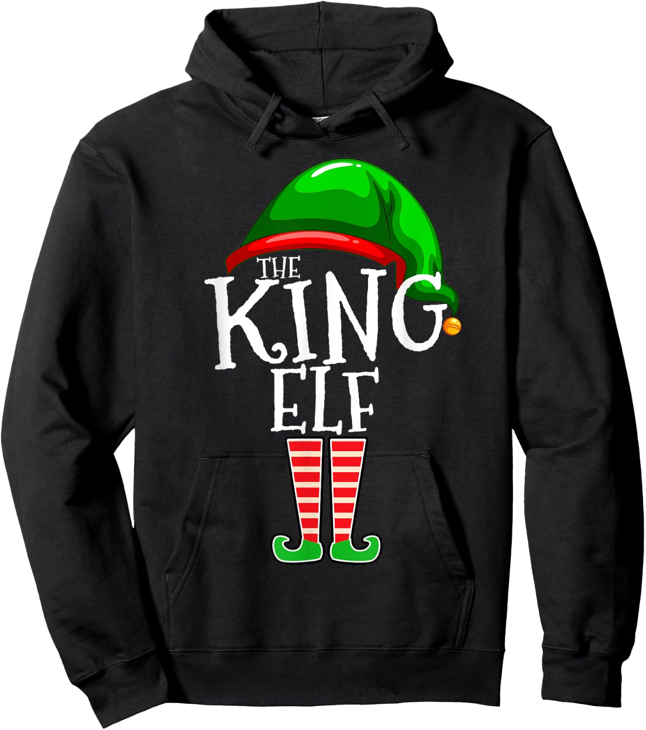 The King Elf Family Matching Group Christmas Hoodie - Hoodie | Black