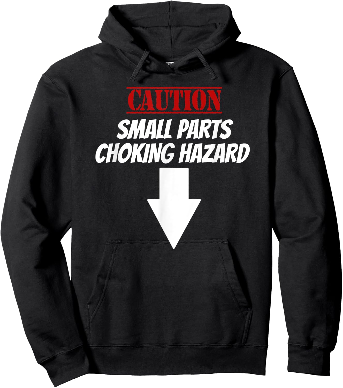 Small Parts Choking Hazard Funny Embarrassing Inappropriate Hoodie - Hoodie | Black