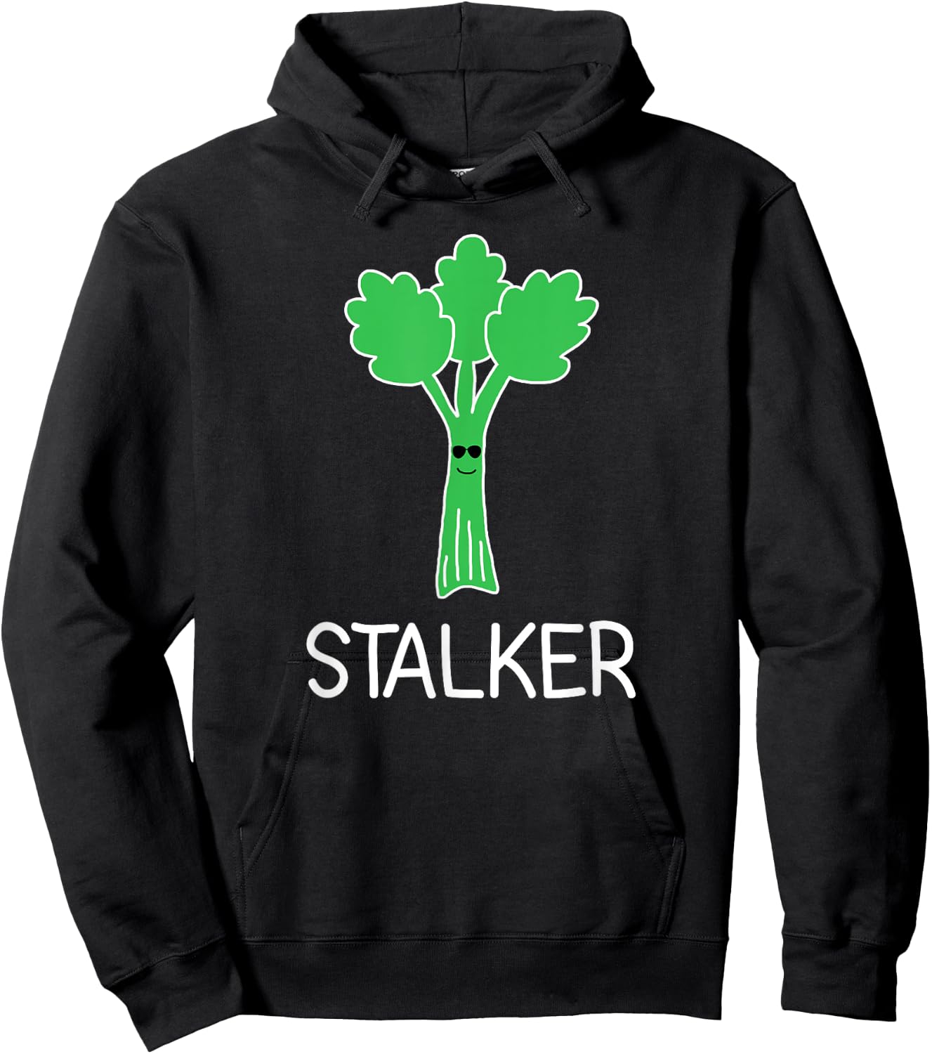 Stalker, Celery Puns, Funny, Jokes, Sarcastic Hoodie - Hoodie | Black