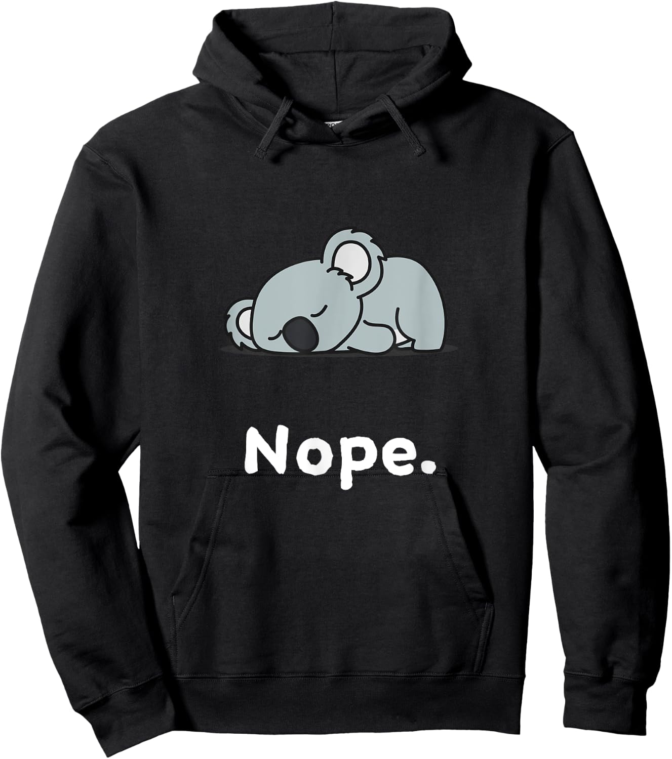 Nope Koala Koalas Nap Sleep Sleeping Pajama Nightgown Hoodie - Hoodie | Black