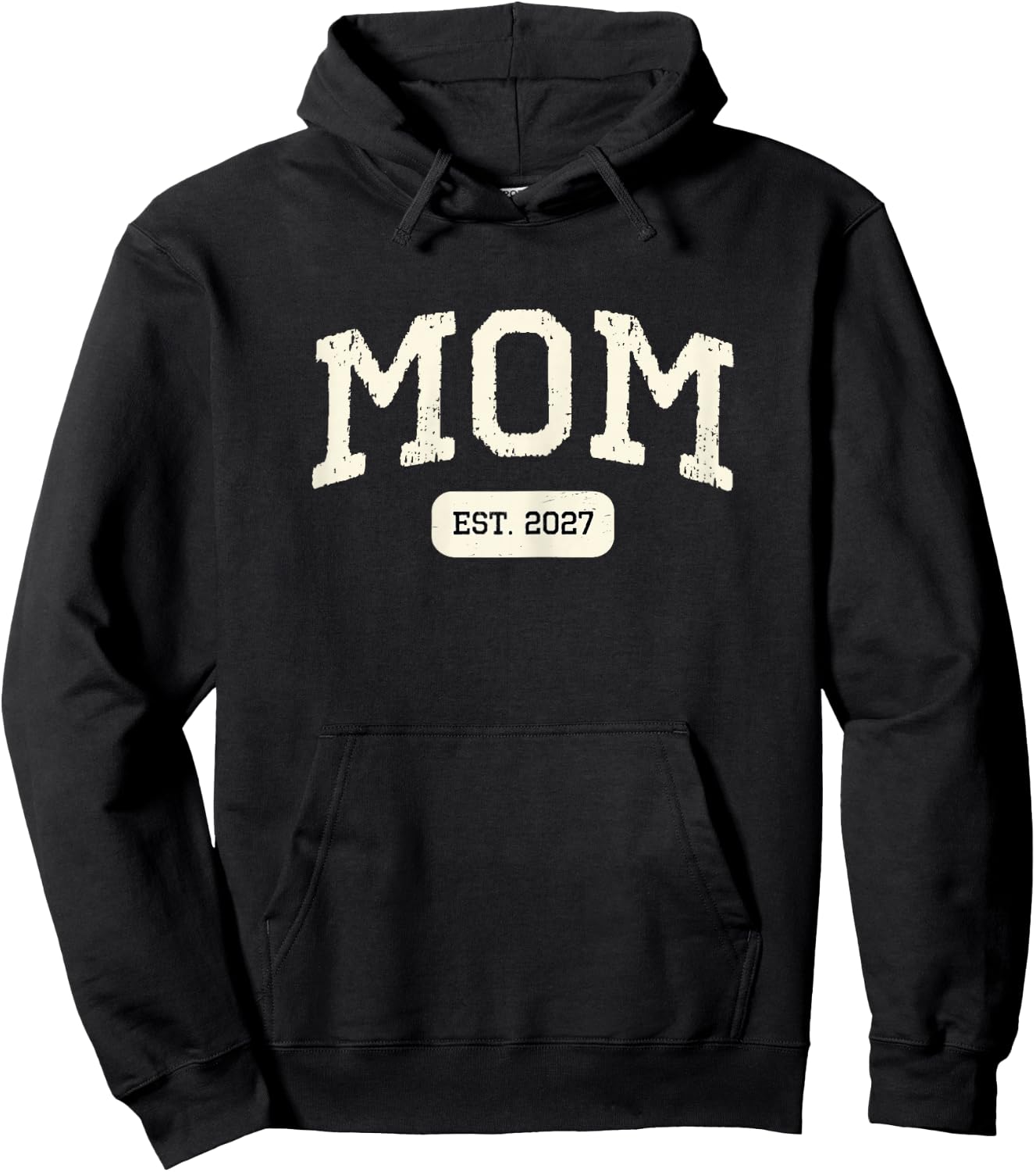 New Mom Est 2027 1st First Time Pregnancy Announcement Hoodie - Hoodie | Black