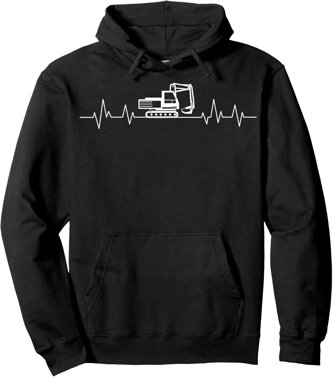 Cool Excavator Construction Worker -Adults Black Short Sleeve Small Hoodie - Hoodie | Black
