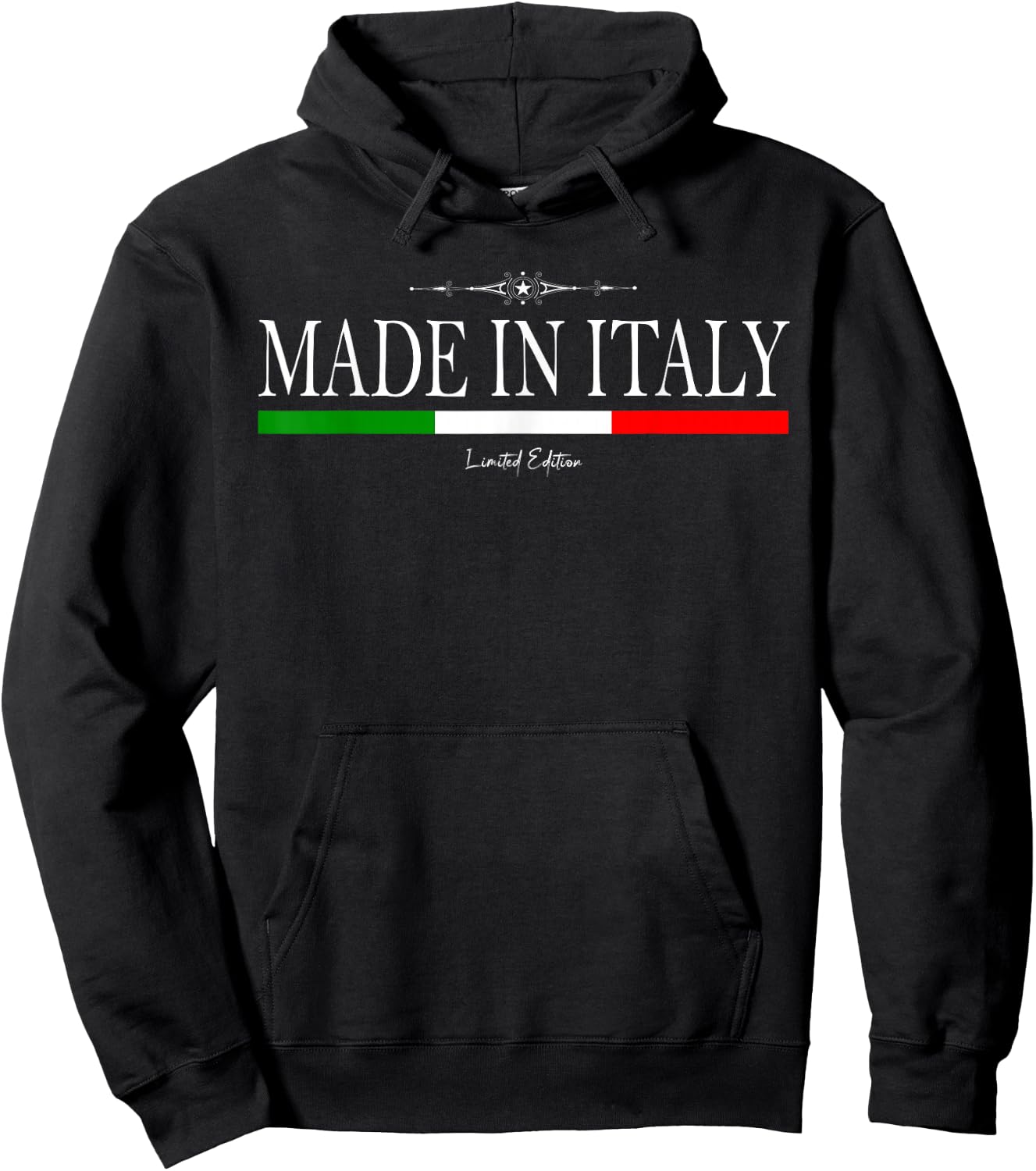 Made in Italy Limited Edition Italian Flag Proud Italian Hoodie - Hoodie | Black