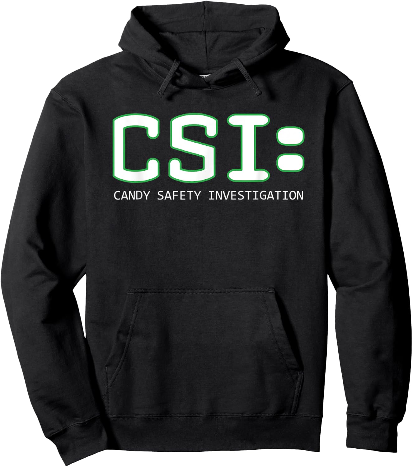 CSI Candy Safety Investigation Halloween Funny Parody Hoodie - Hoodie | Black