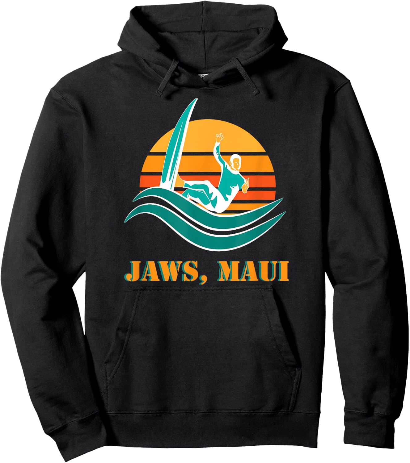 Jaws Maui Surf Peahi North Shore of Maui T Gifts Hoodie - Hoodie | Black