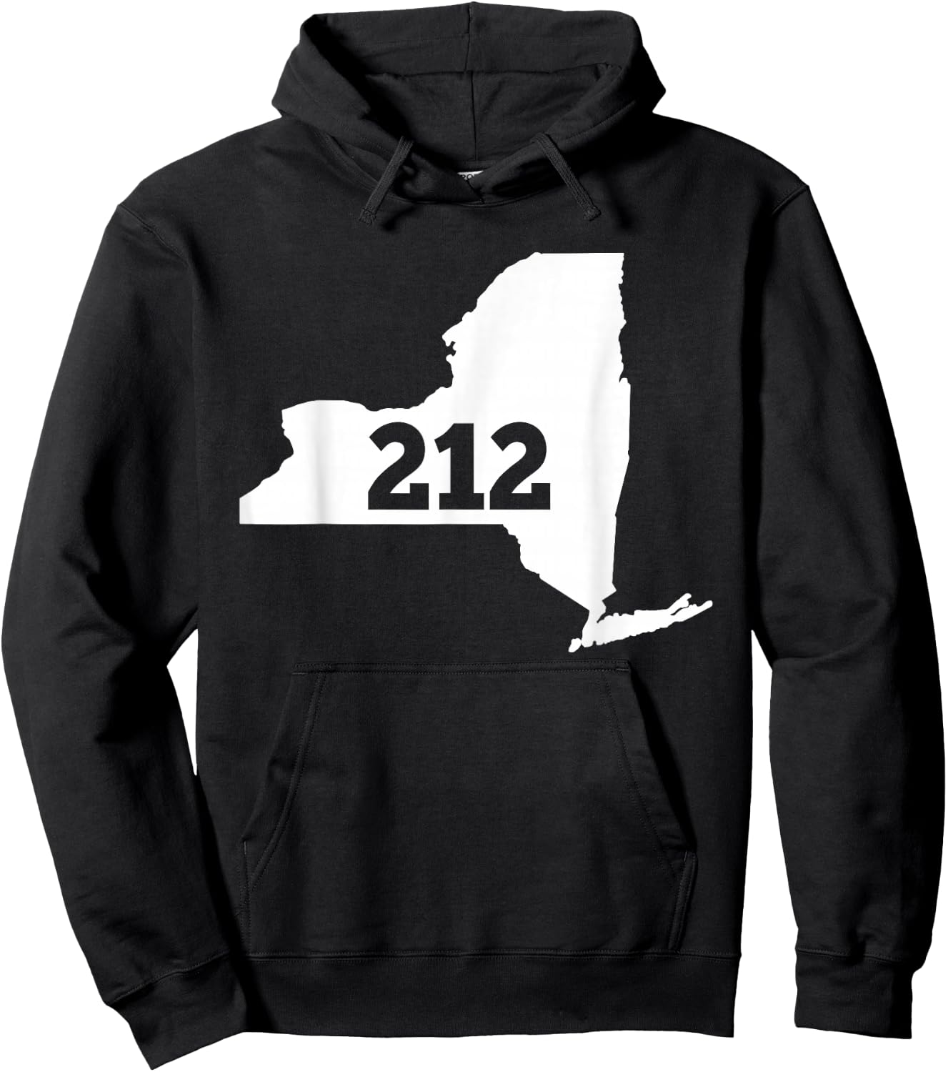 New York 212 Area Code Hoodie - Hoodie | Black